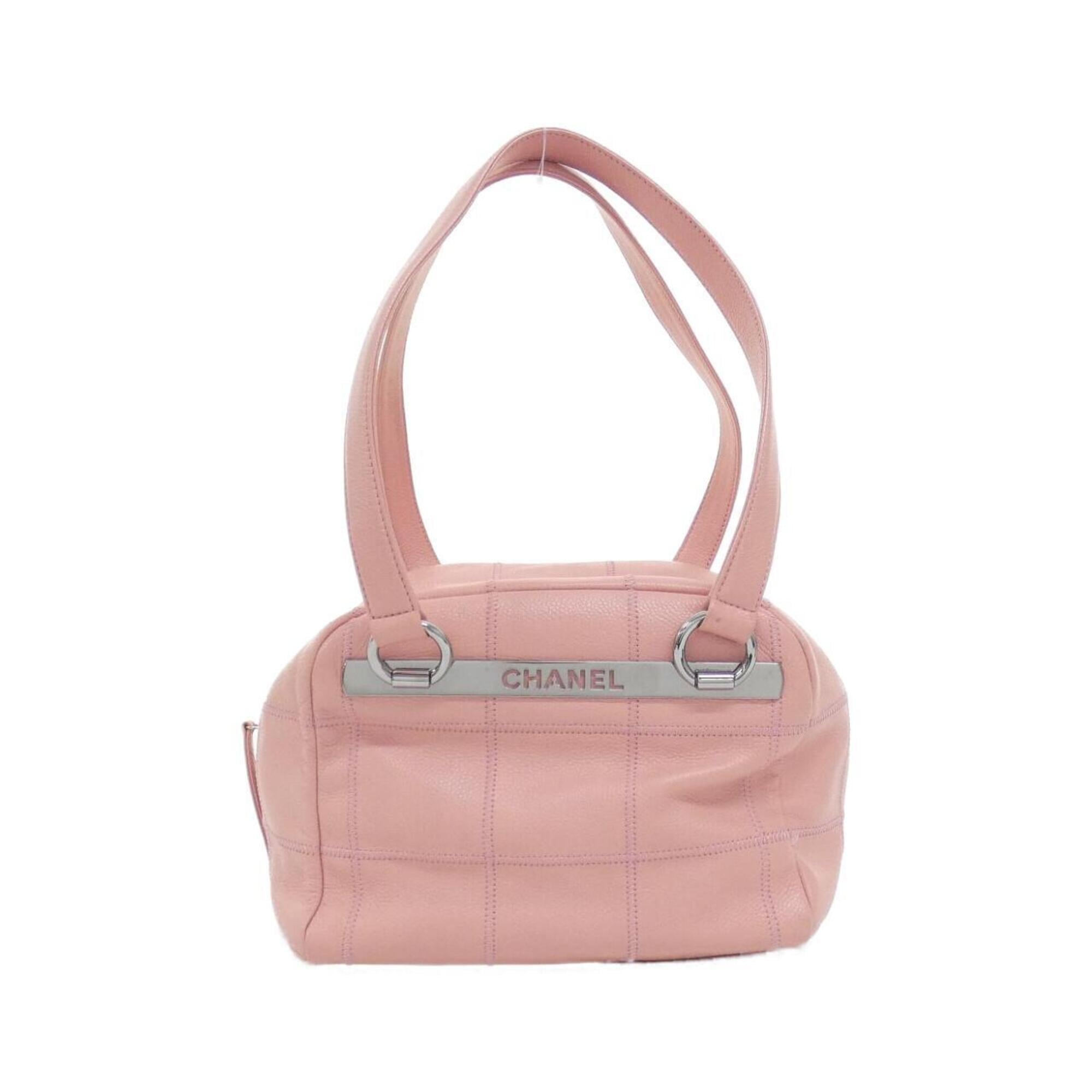 Chanel Pink Grained Calfskin Shoulder Bag (Pre-Owned)