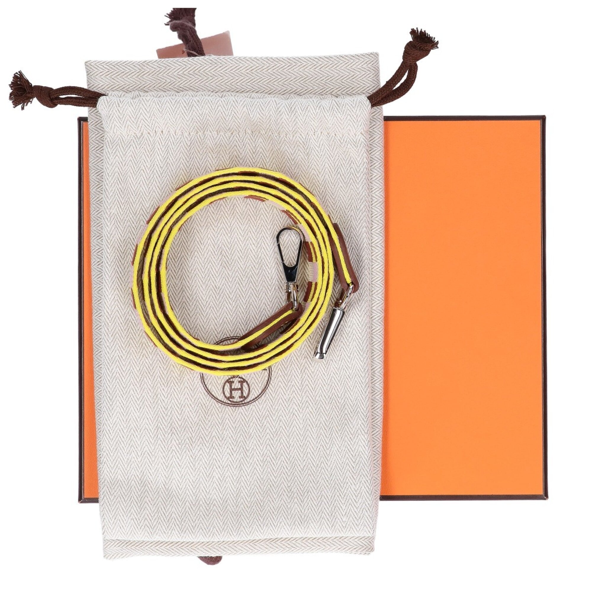 Hermes Gold Taurillon Clemence Leather Shoulder Bag (Pre-Owned)