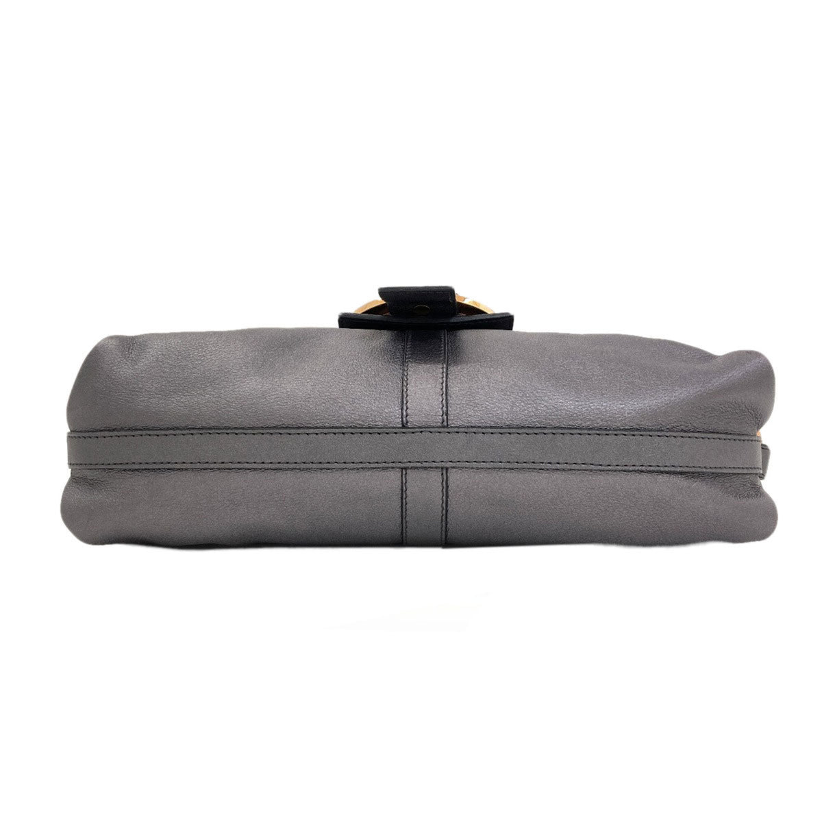 Bvlgari Gray Leather Shoulder Bag (Pre-Owned)