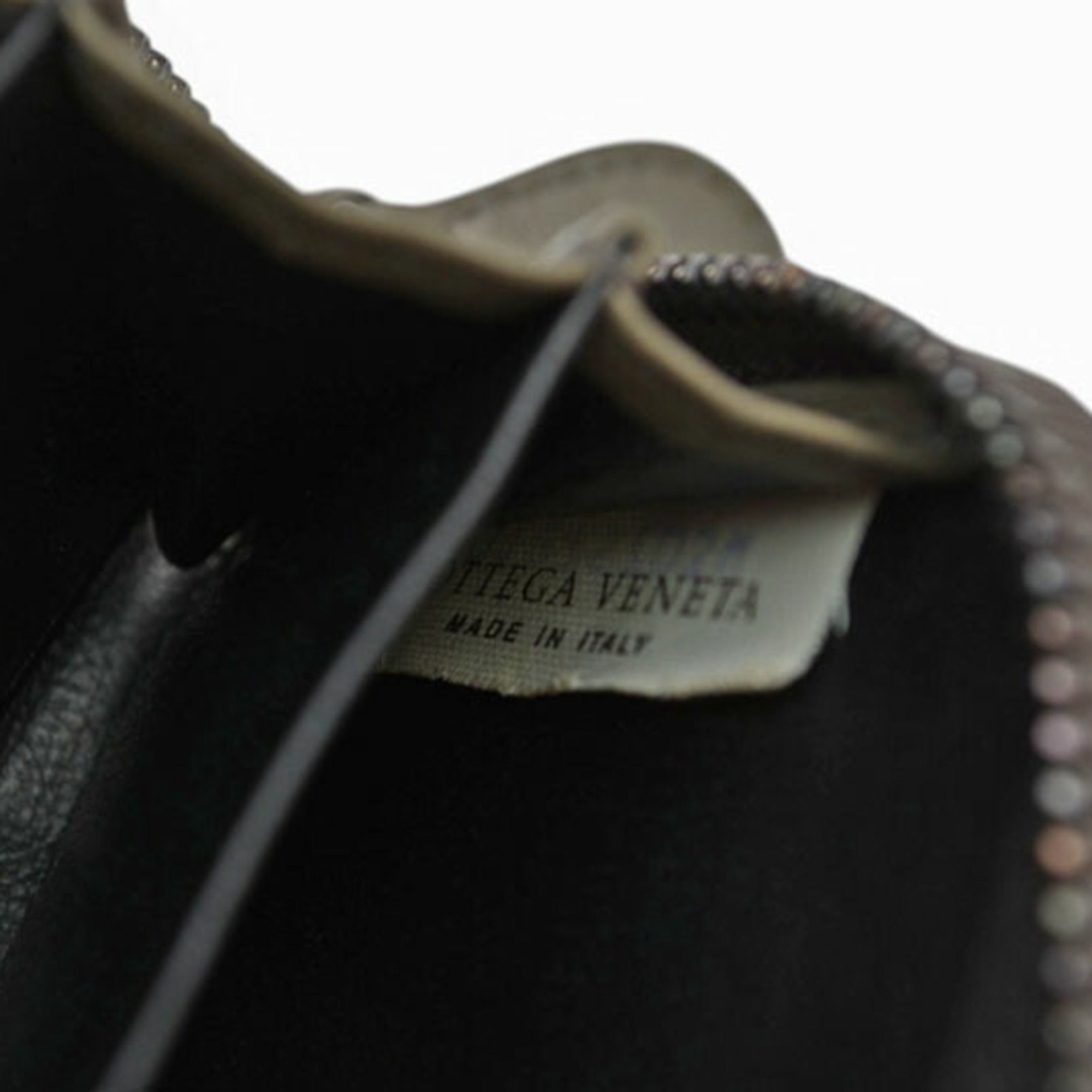 Bottega Veneta Intrecciato Gray Khaki Coin Purse/Coin Case (Pre-Owned)
