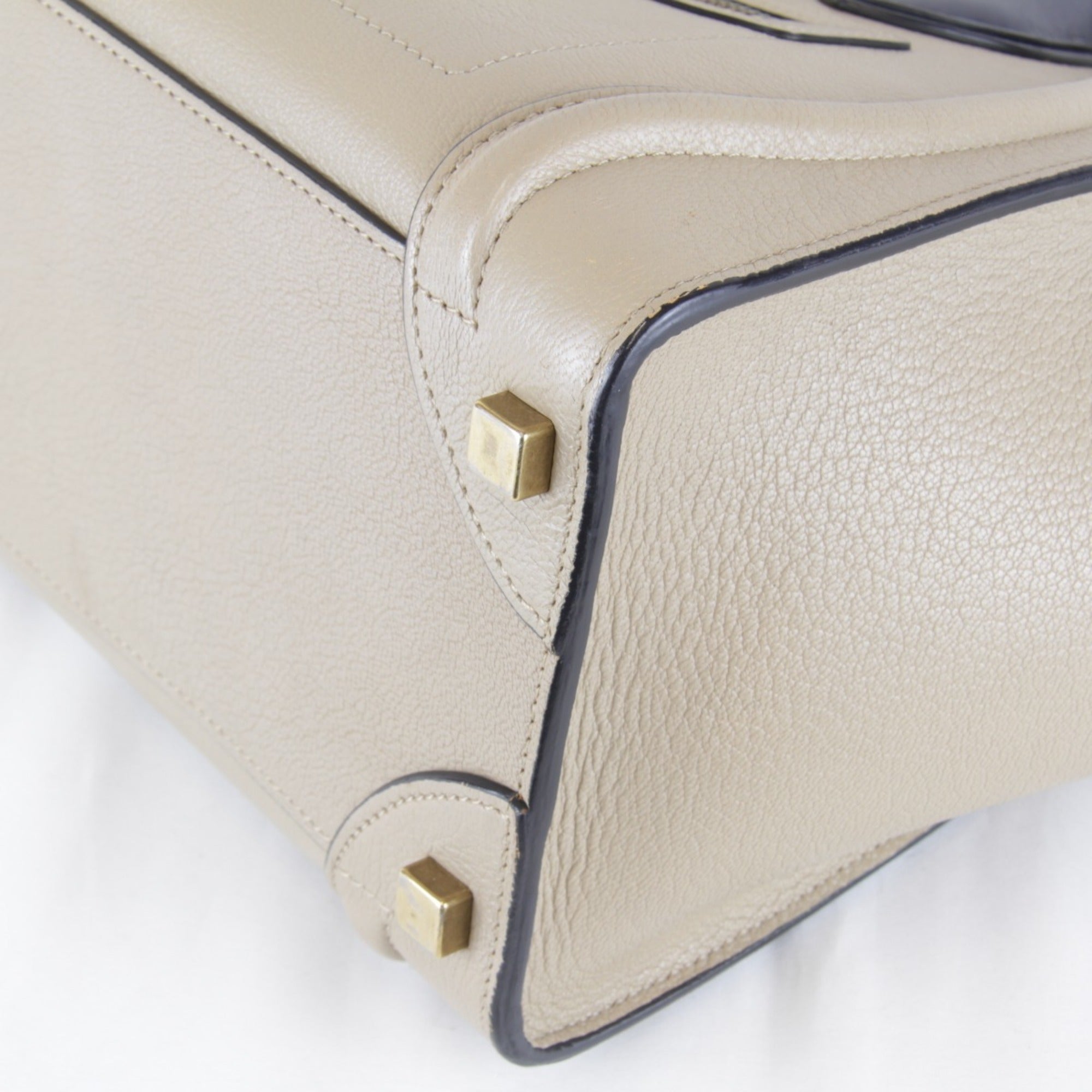 Celine Beige Leather Tote Bag (Pre-Owned)