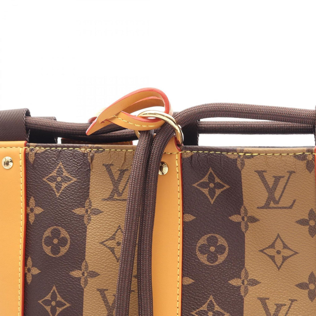 Louis Vuitton Brown Coated Canvas Leather Handbag Shoulder Bag (Pre-Owned)