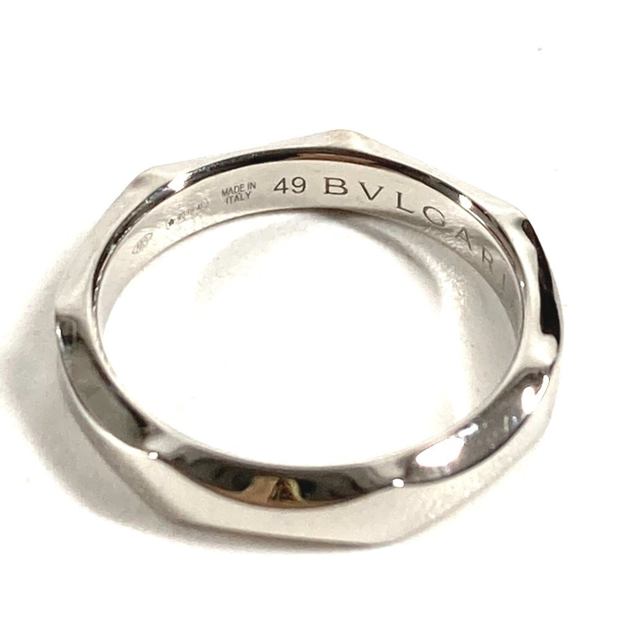 Bvlgari Silver Platinum 950 Band Ring (Pre-Owned)