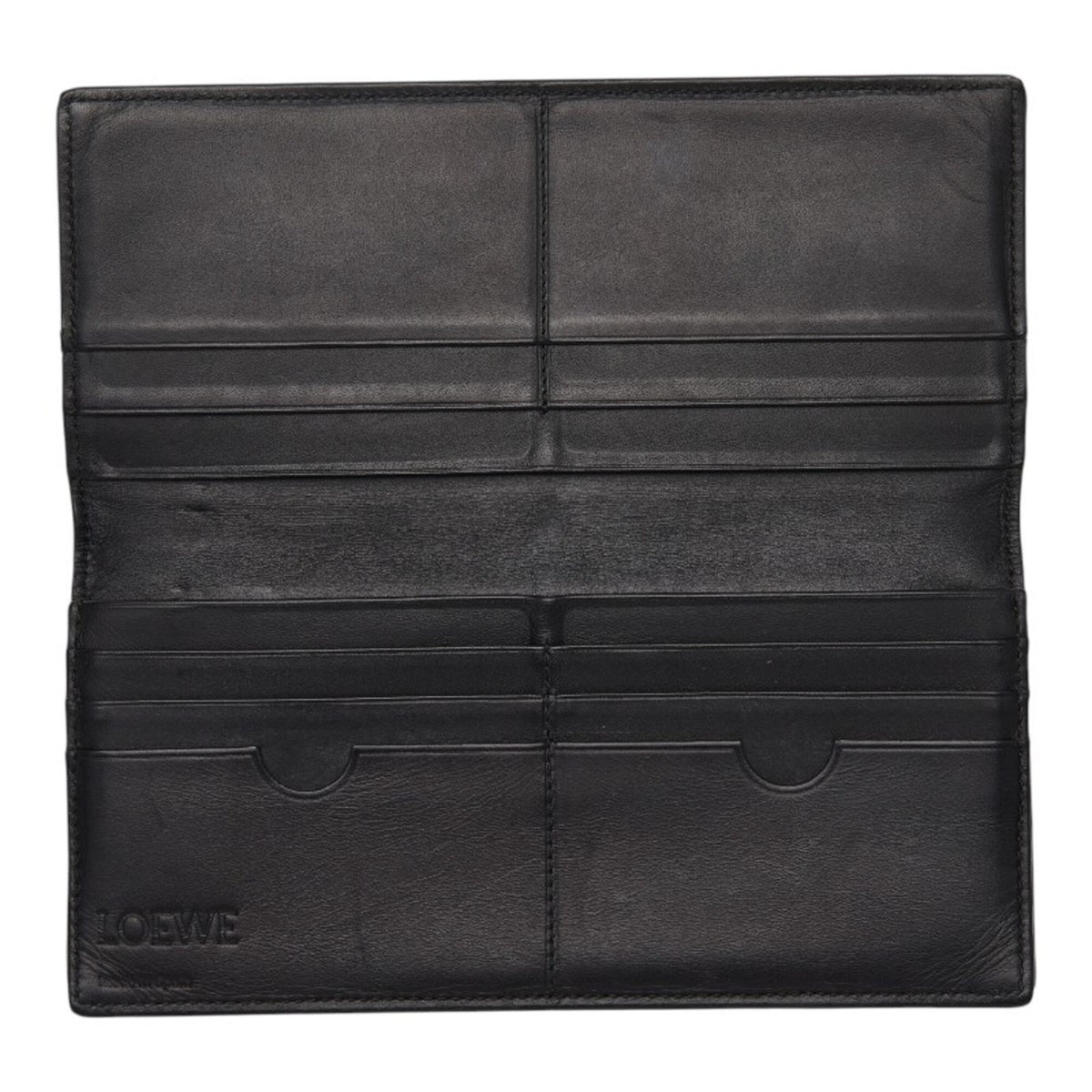 Loewe Black Leather Long Wallet (Bi-Fold) (Pre-Owned)
