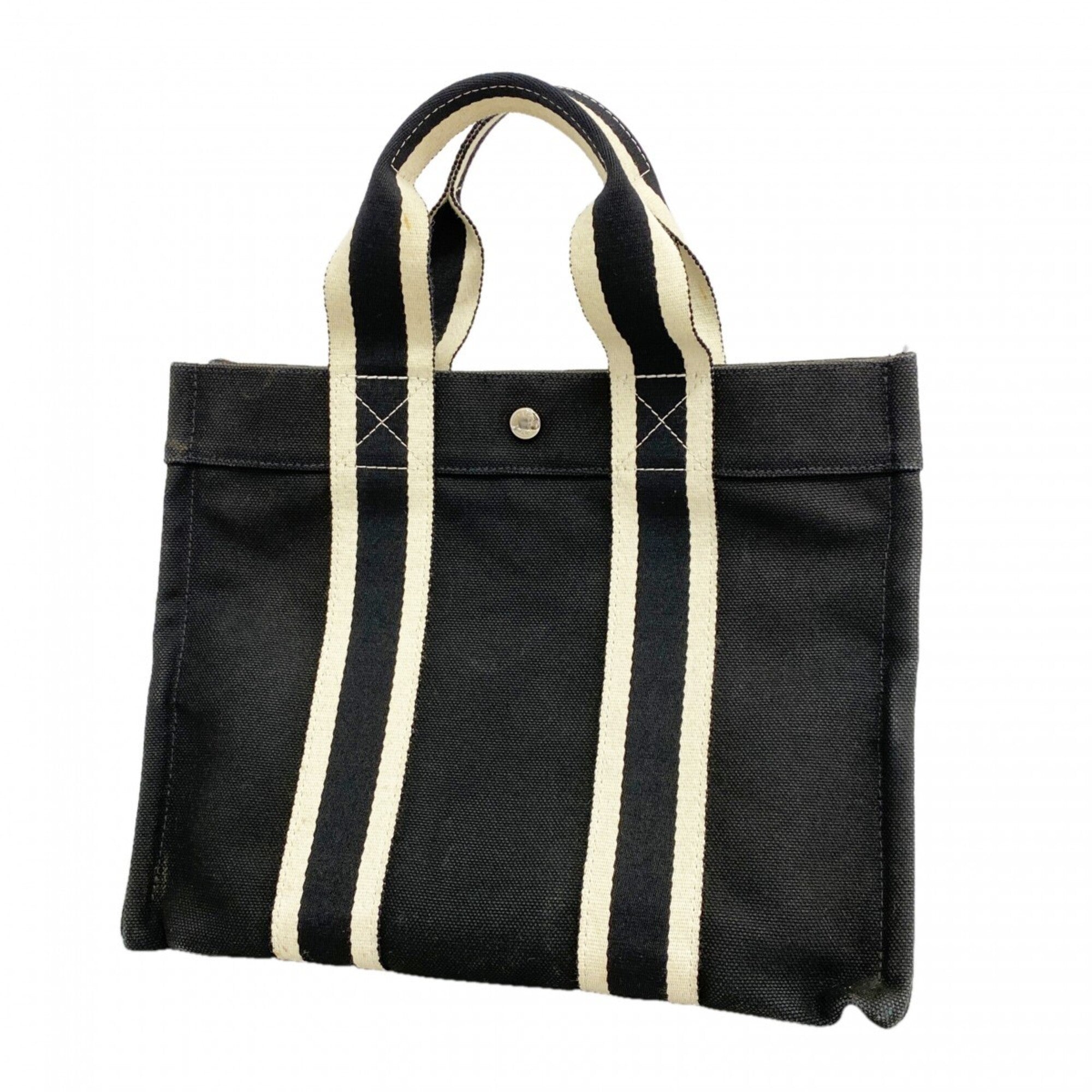 Hermes Black Canvas Tote Bag (Pre-Owned)