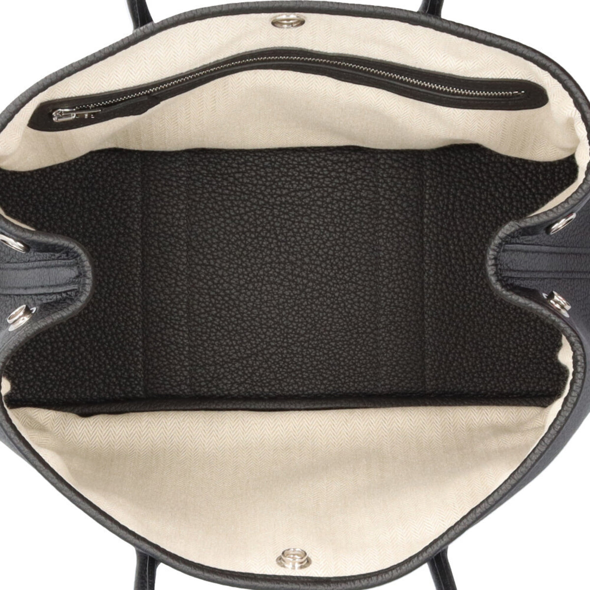 Hermes Black Negonda Leather Handbag Tote Bag (Pre-Owned)