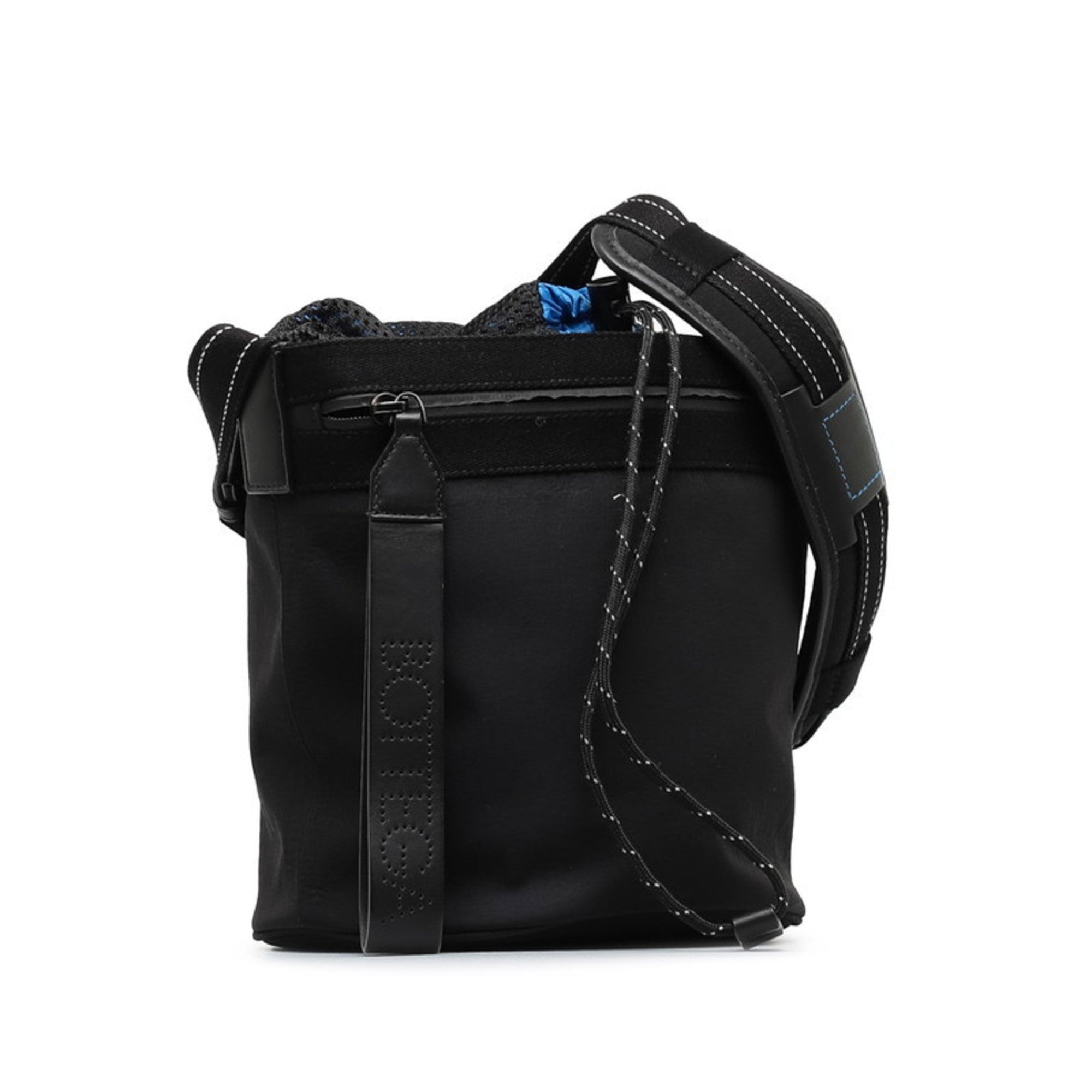 Bottega Veneta Black Blue Mesh Pouch Shoulder Bag (Pre-Owned)