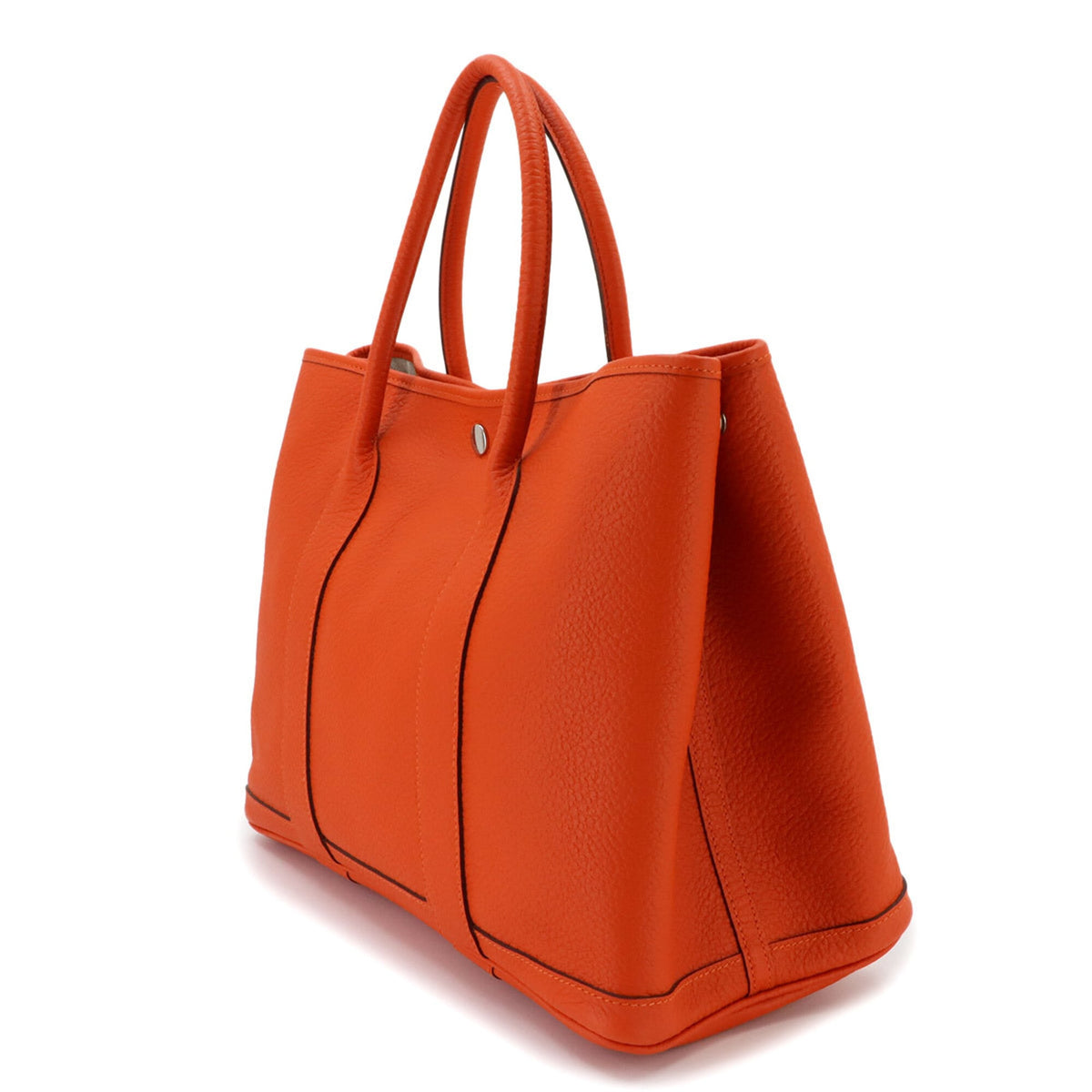 Hermes Feu Orange Country Leather Handbag Tote Bag (Pre-Owned)