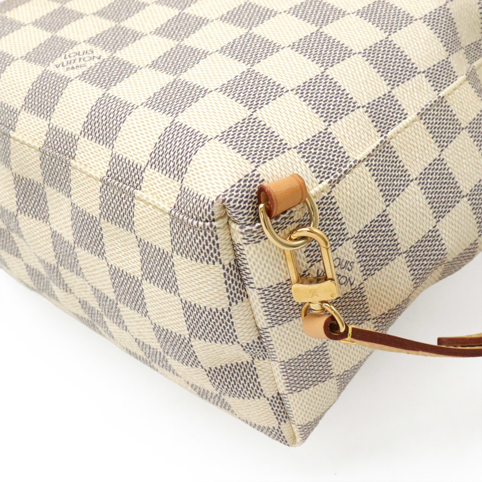 Louis Vuitton Ivory Damier Azur Canvas Pvc Coated Canvas Backpack Shoulder Bag (Pre-Owned)