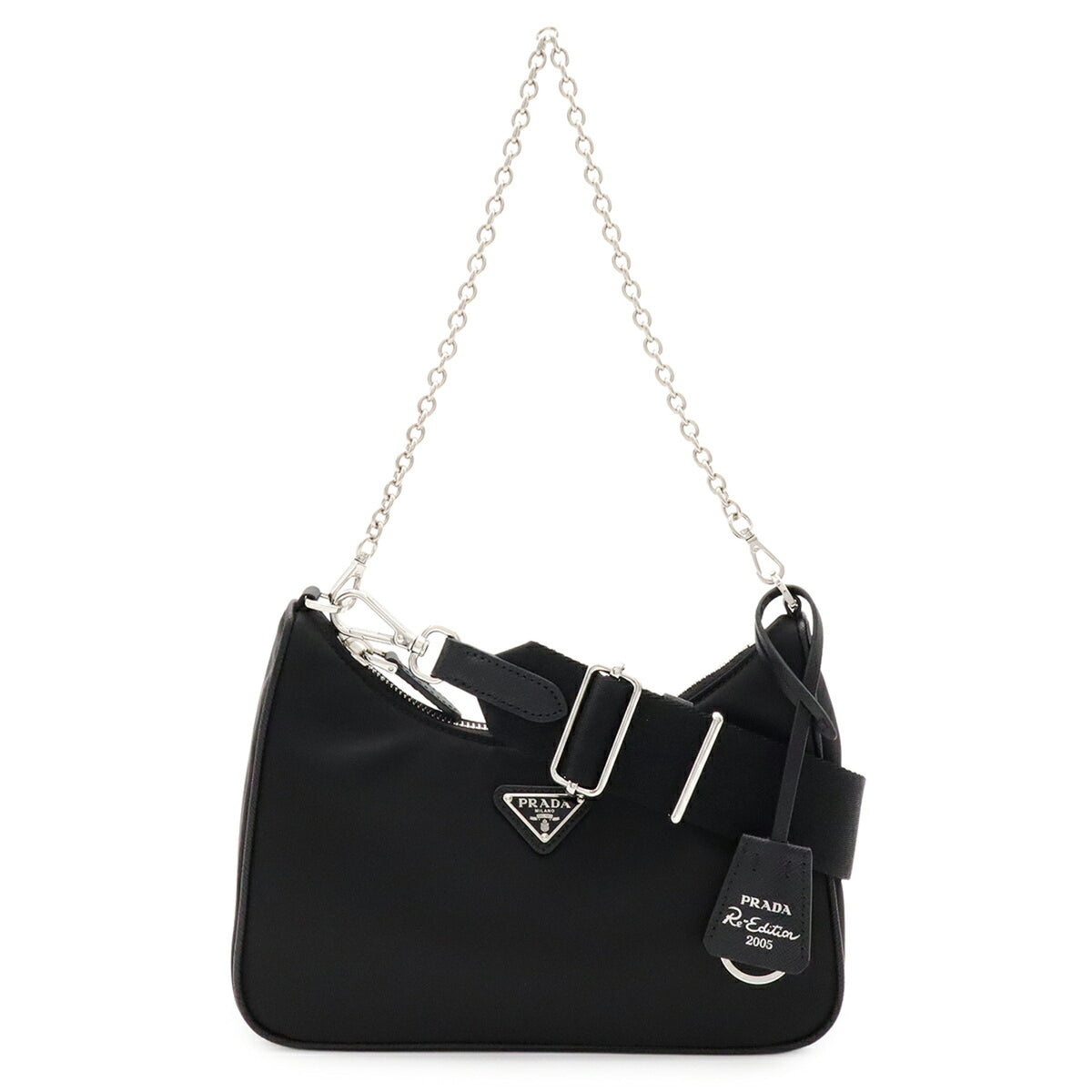 Prada Black Nero Nylon Handbag Pouch Shoulder Bag (Pre-Owned)