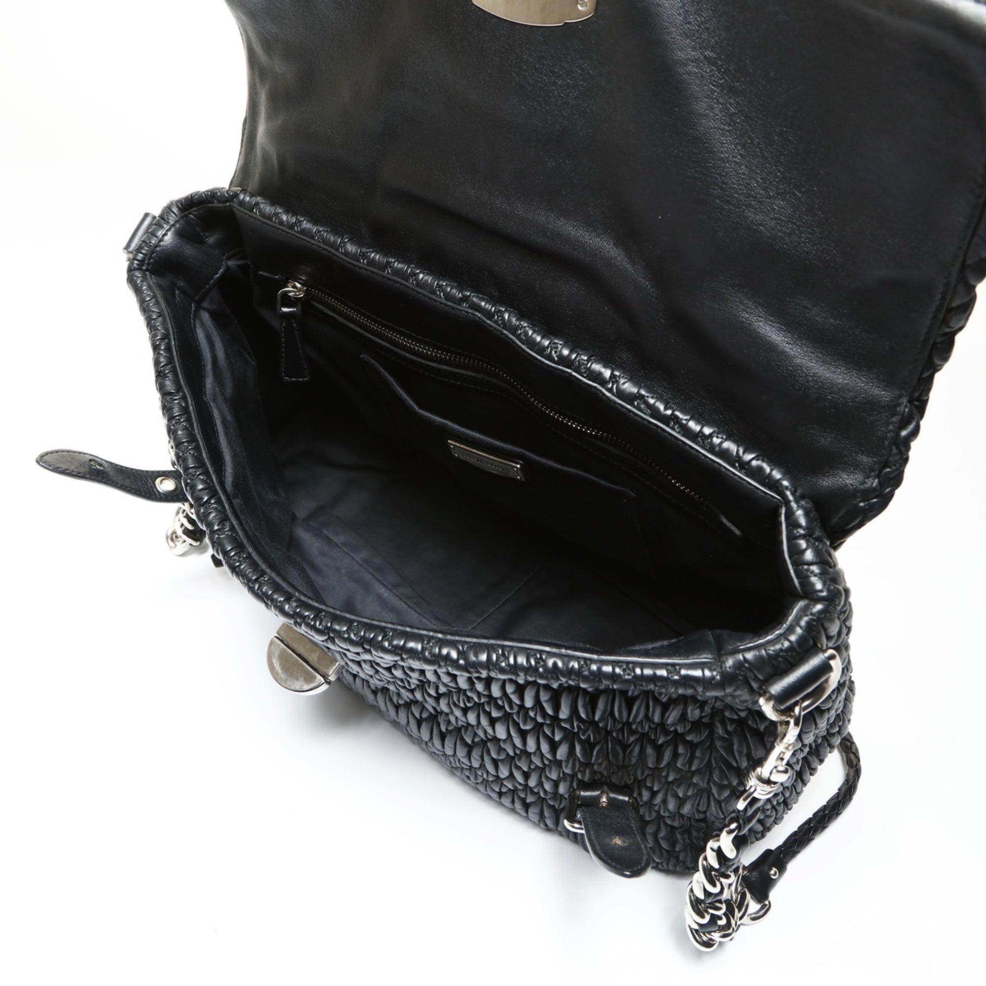 Miu Miu Matelasse Black Shoulder Bag (Pre-Owned)