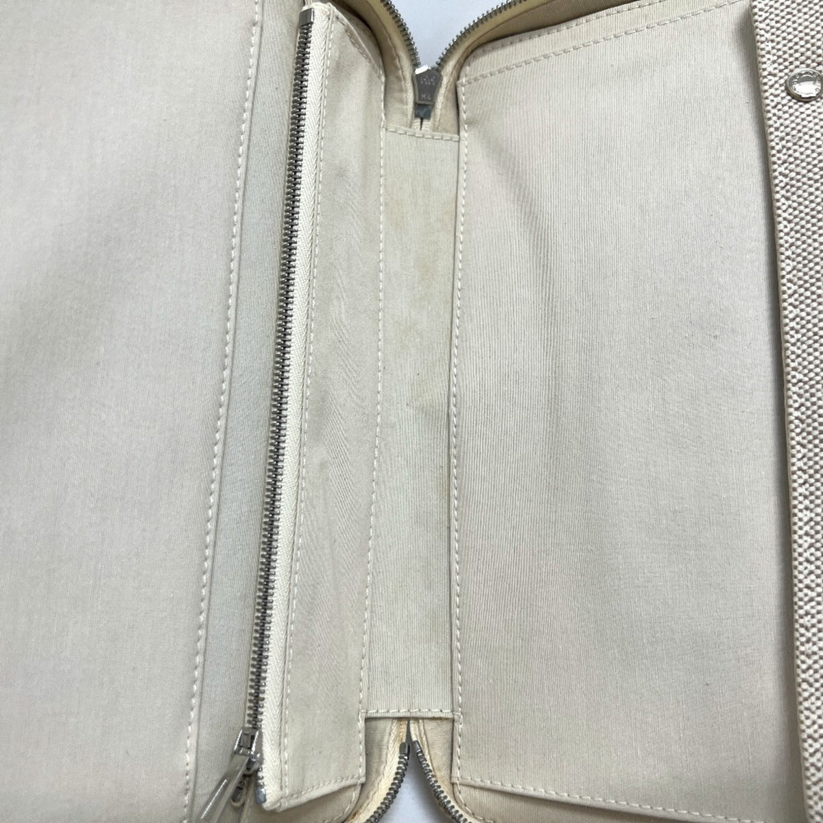 Hermes Beige Brown Yellow Toile H Pouch (Pre-Owned)