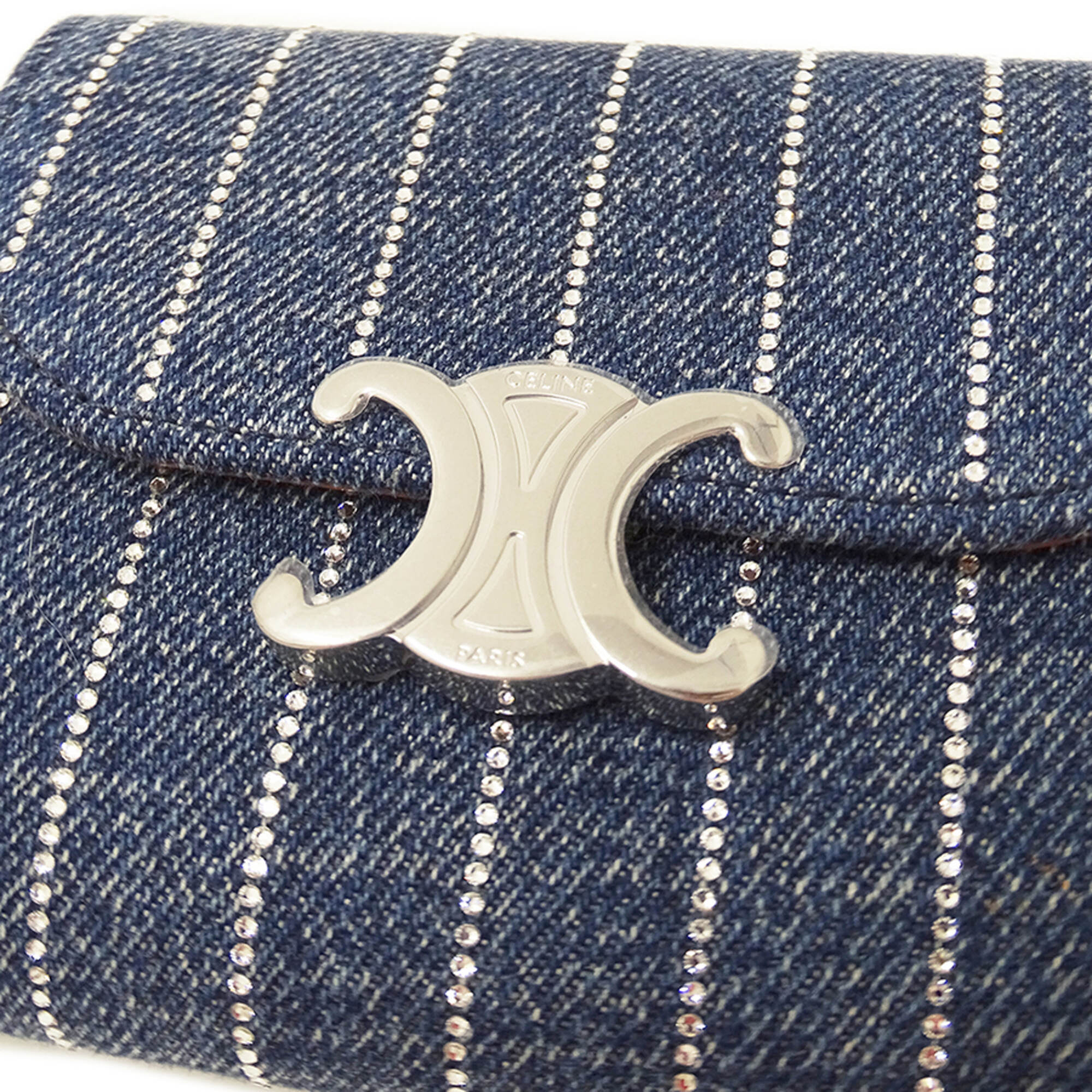 Celine Blue Denim Wallet (Tri-Fold) (Pre-Owned)