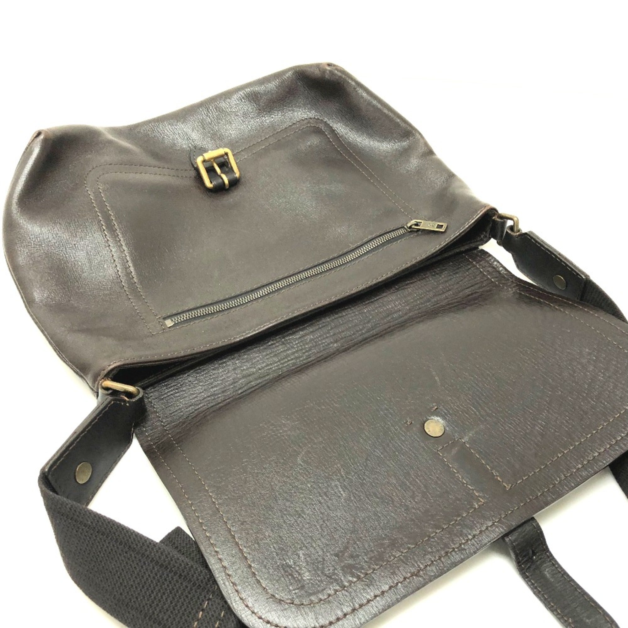 Louis Vuitton Brown Leather Shoulder Bag (Pre-Owned)