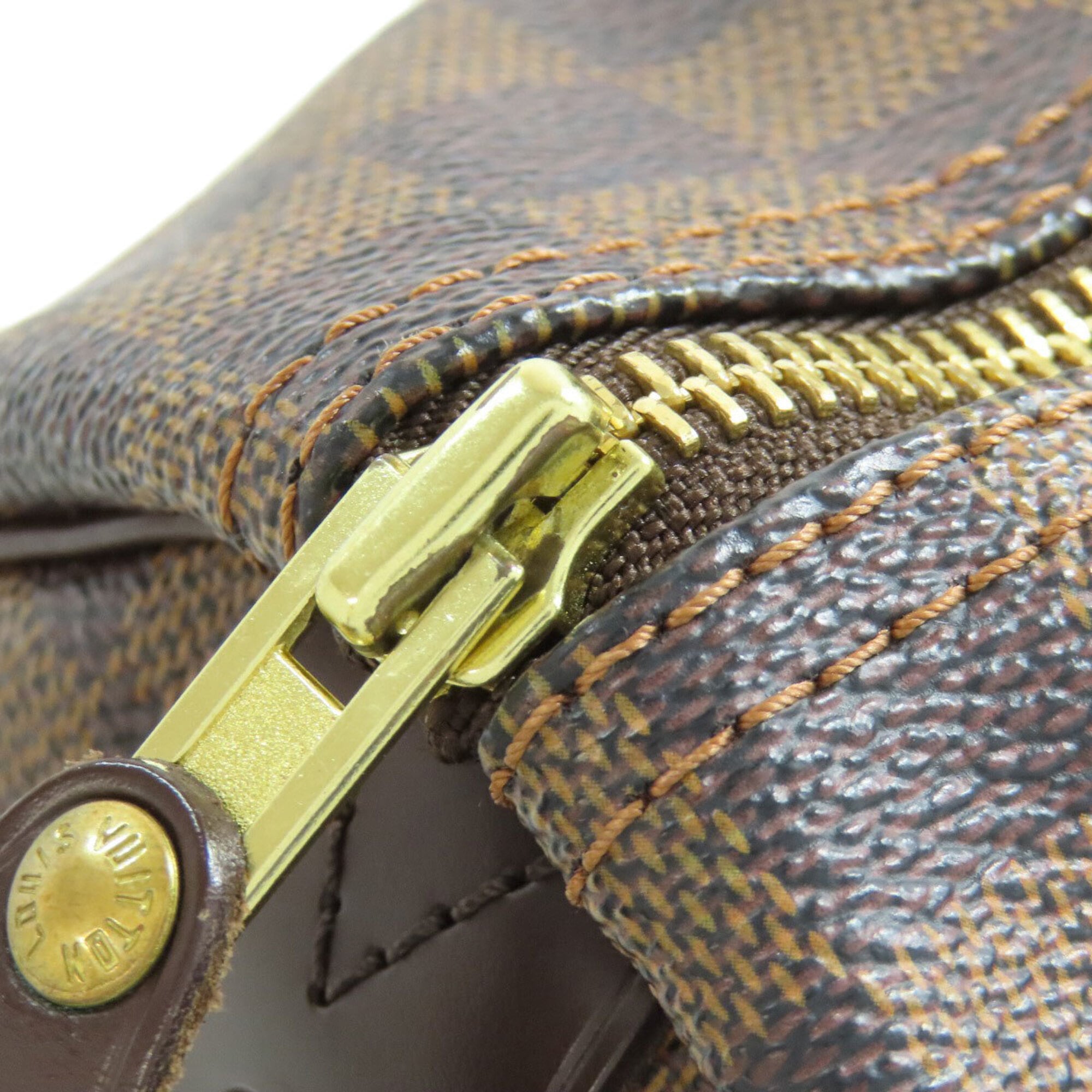 Louis Vuitton Brown Damier Canvas Ebene Damier Canvas Boston Bag (Pre-Owned)