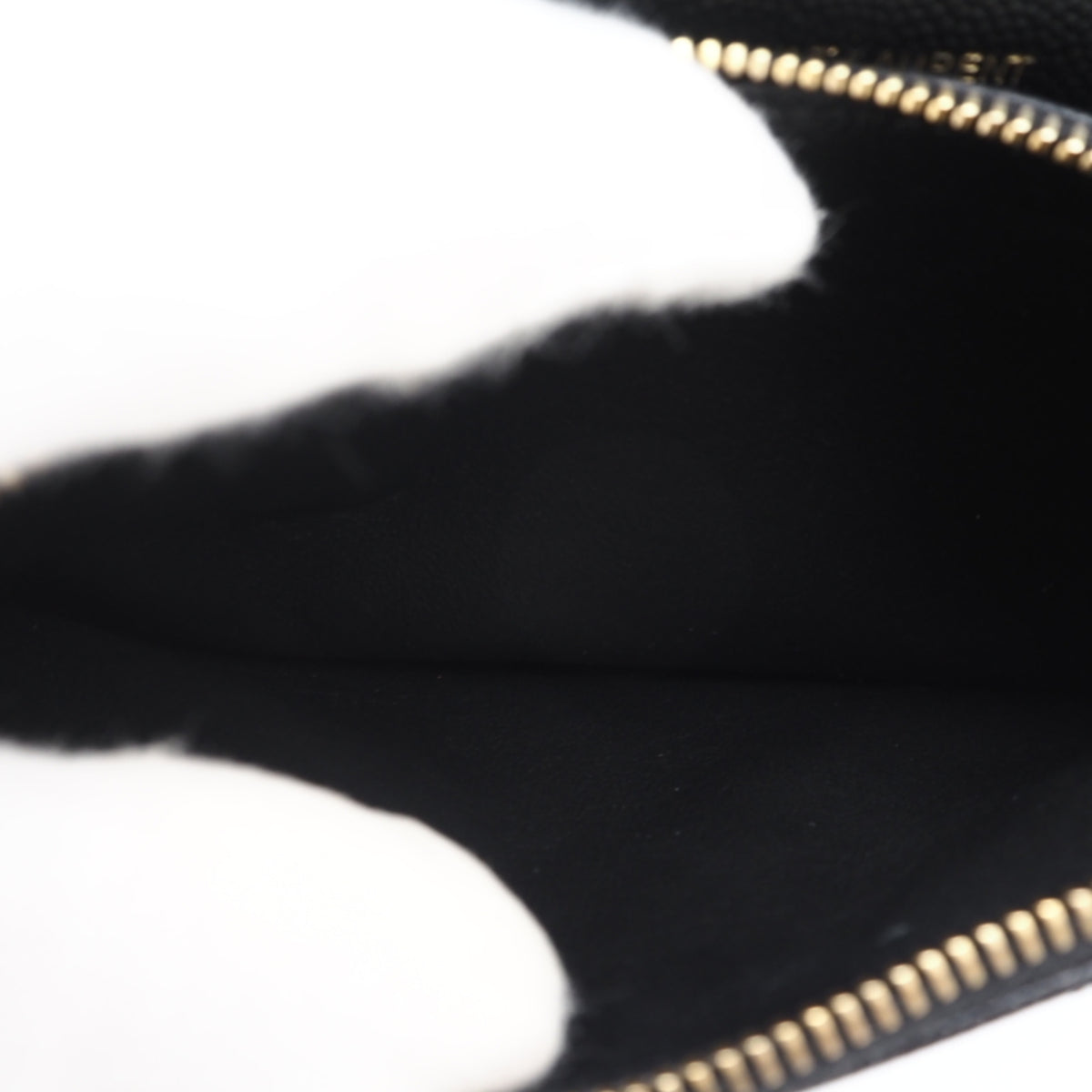 Yves Saint Laurent Black Leather Chain/Shoulder Wallet (Pre-Owned)