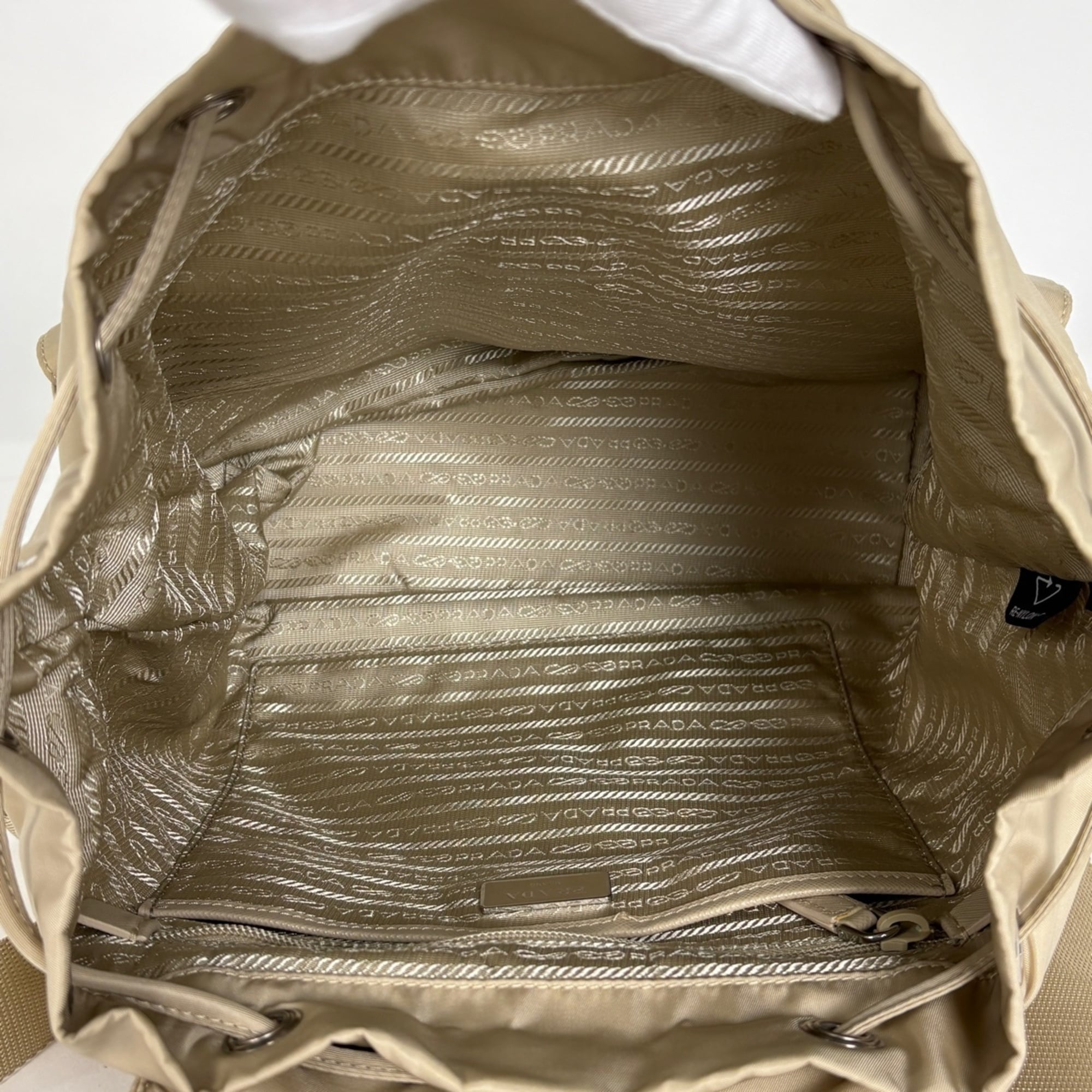 Prada Beige Nylon Backpack (Pre-Owned)