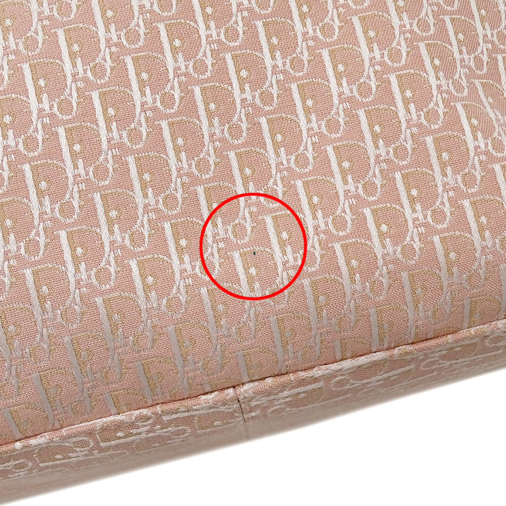 Christian Dior Pink White Canvas Handbag Tote Bag (Pre-Owned)