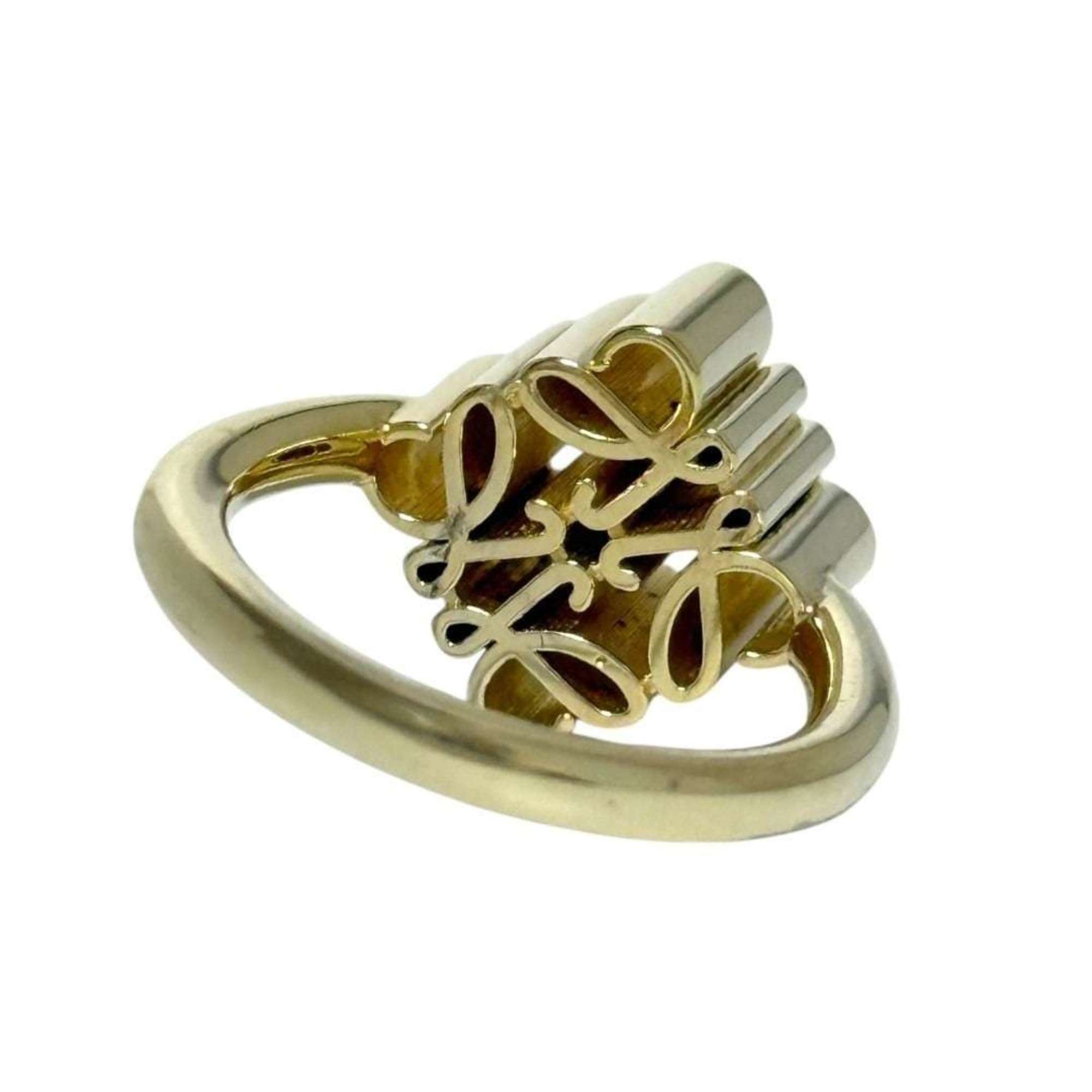Loewe Gold Plating Silver 925 Band Ring (Pre-Owned)
