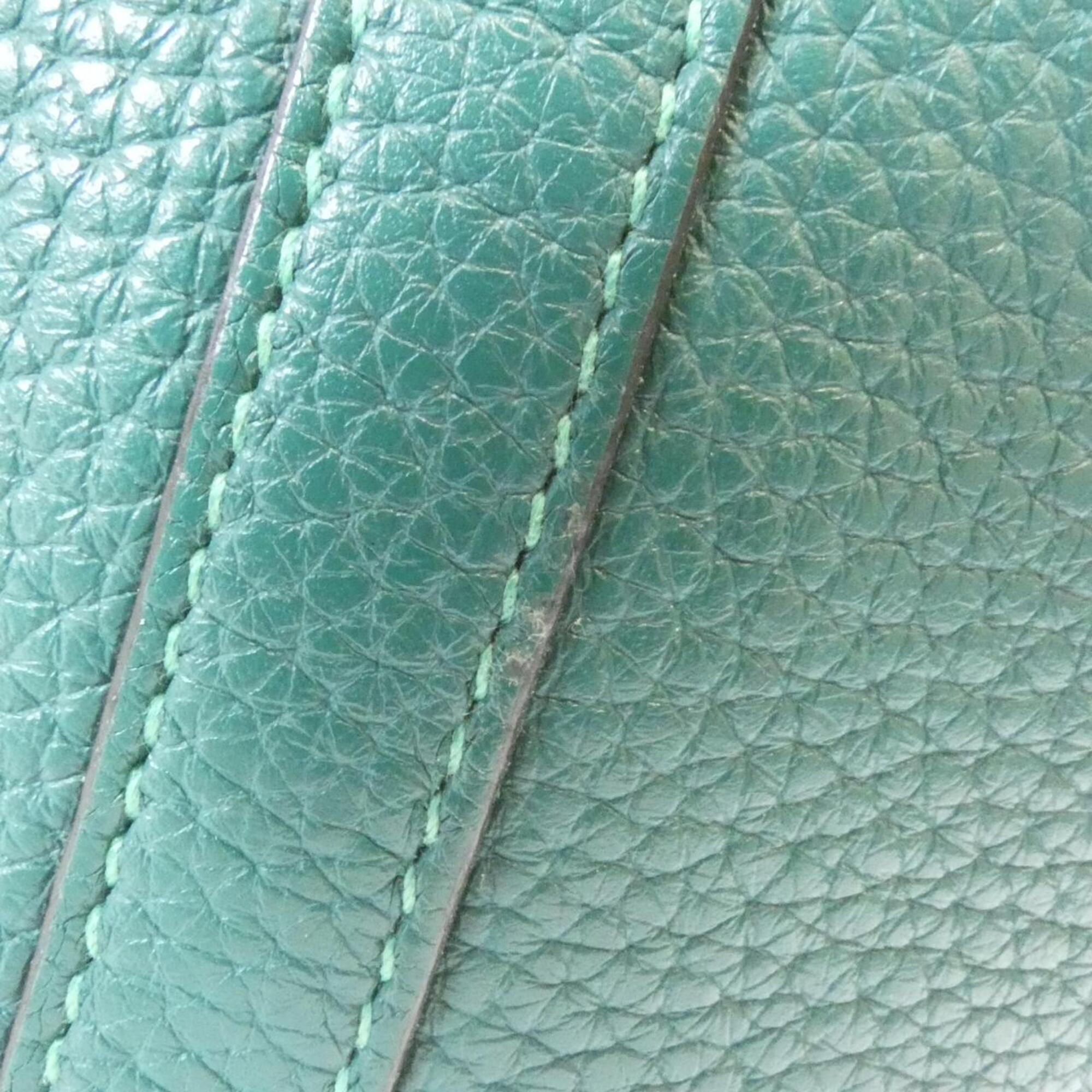 Hermes Green Taurillon Clemence Leather Handbag (Pre-Owned)