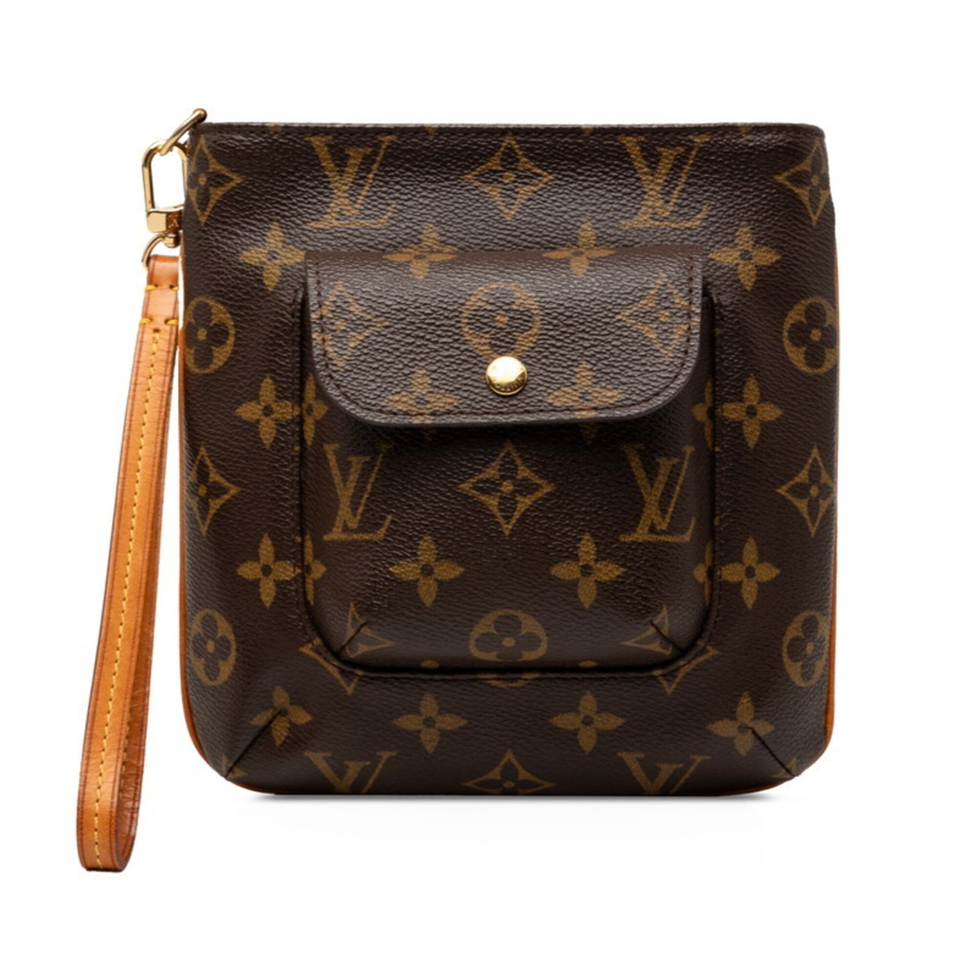 Louis Vuitton Brown Pvc Leather Pouch (Pre-Owned)