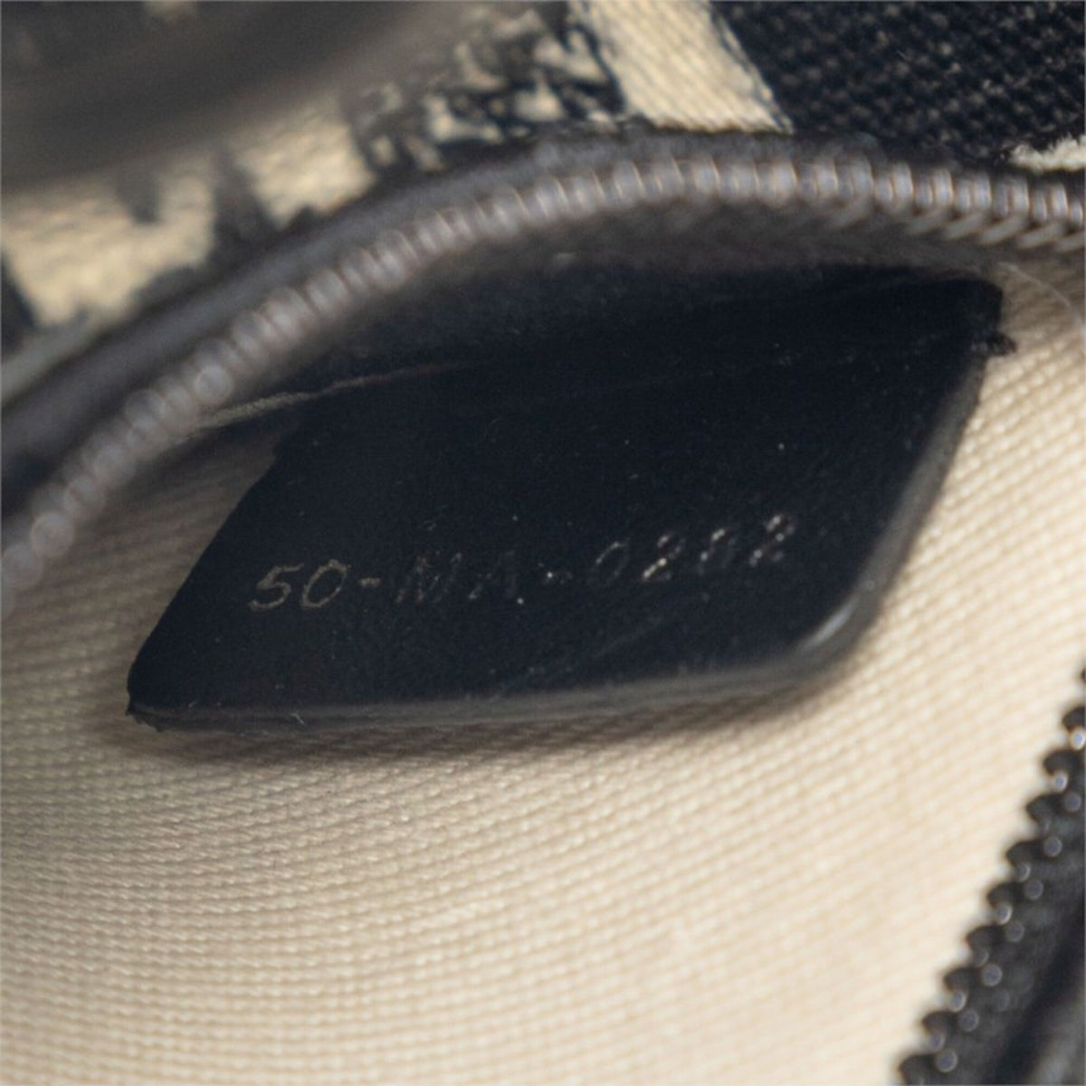 Christian Dior Black White Canvas Handbag Shoulder Bag (Pre-Owned)