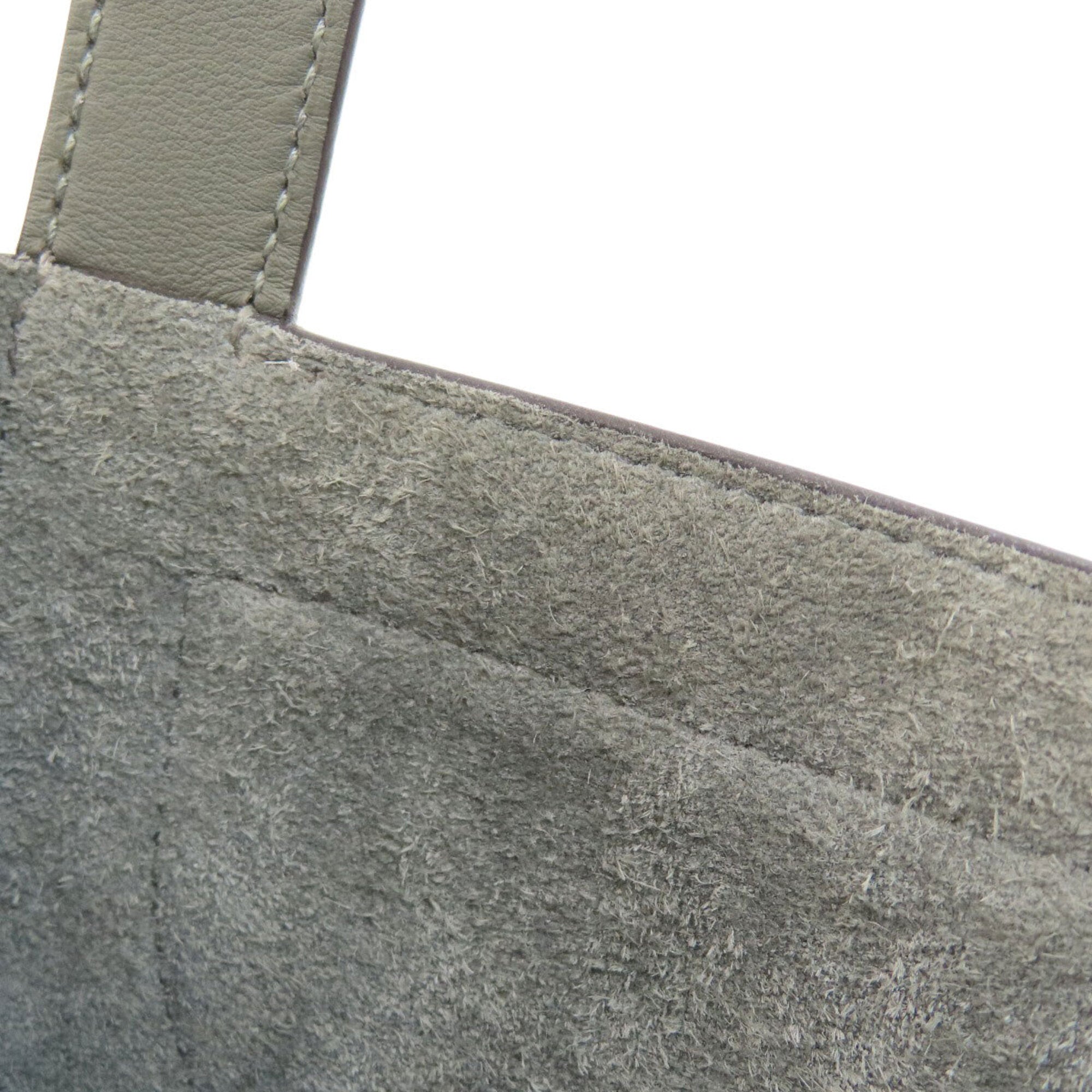 Hermes Gray Taurillon Clemence Leather Handbag (Pre-Owned)