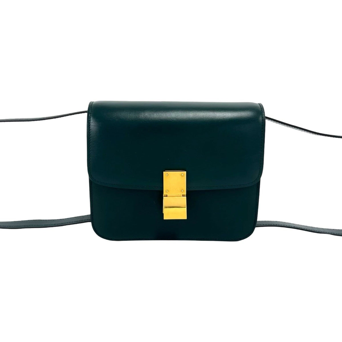 Celine Green Leather Pochette Shoulder Bag (Pre-Owned)