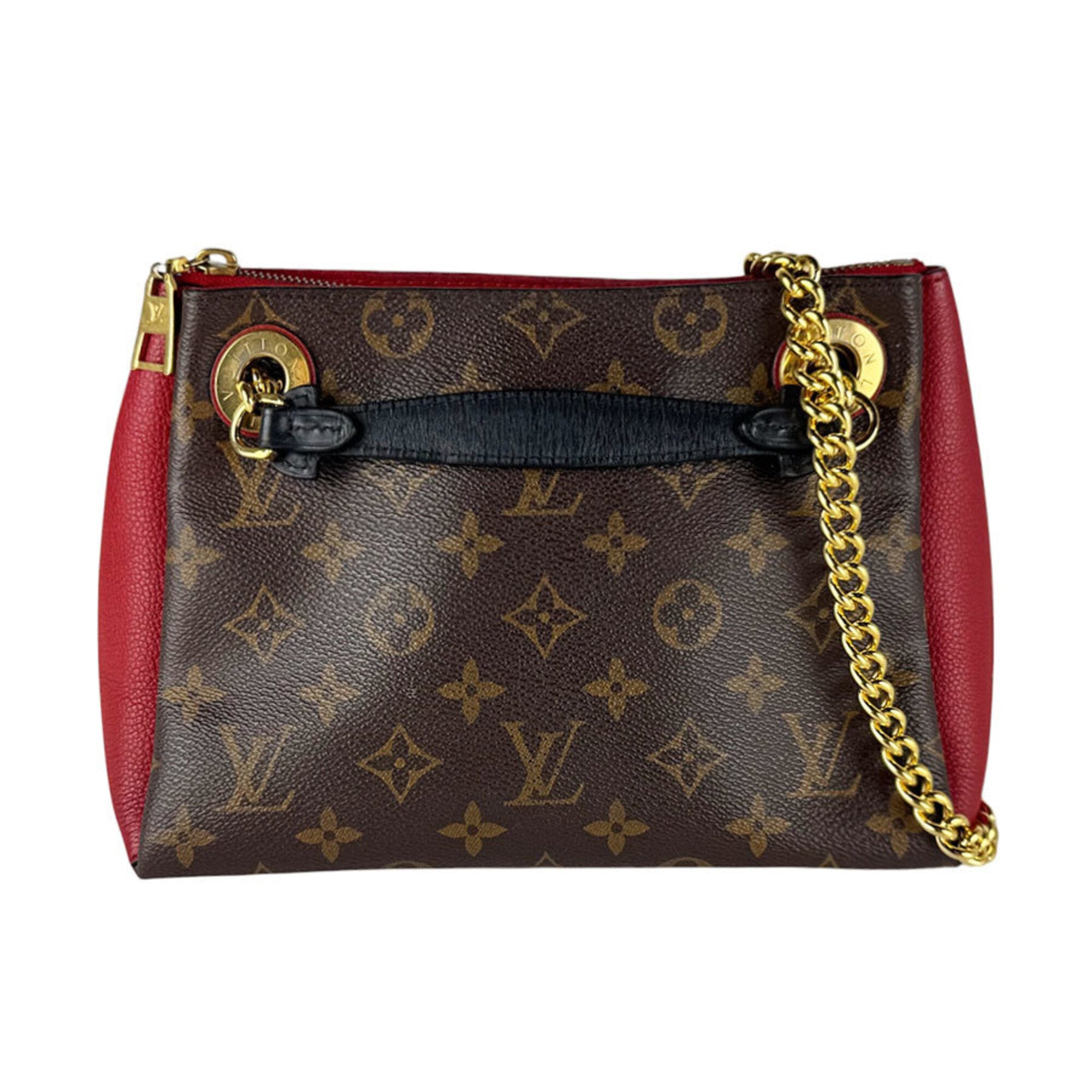 Louis Vuitton Black Brown Monogram Red Color Monogram Shoulder Bag (Pre-Owned)