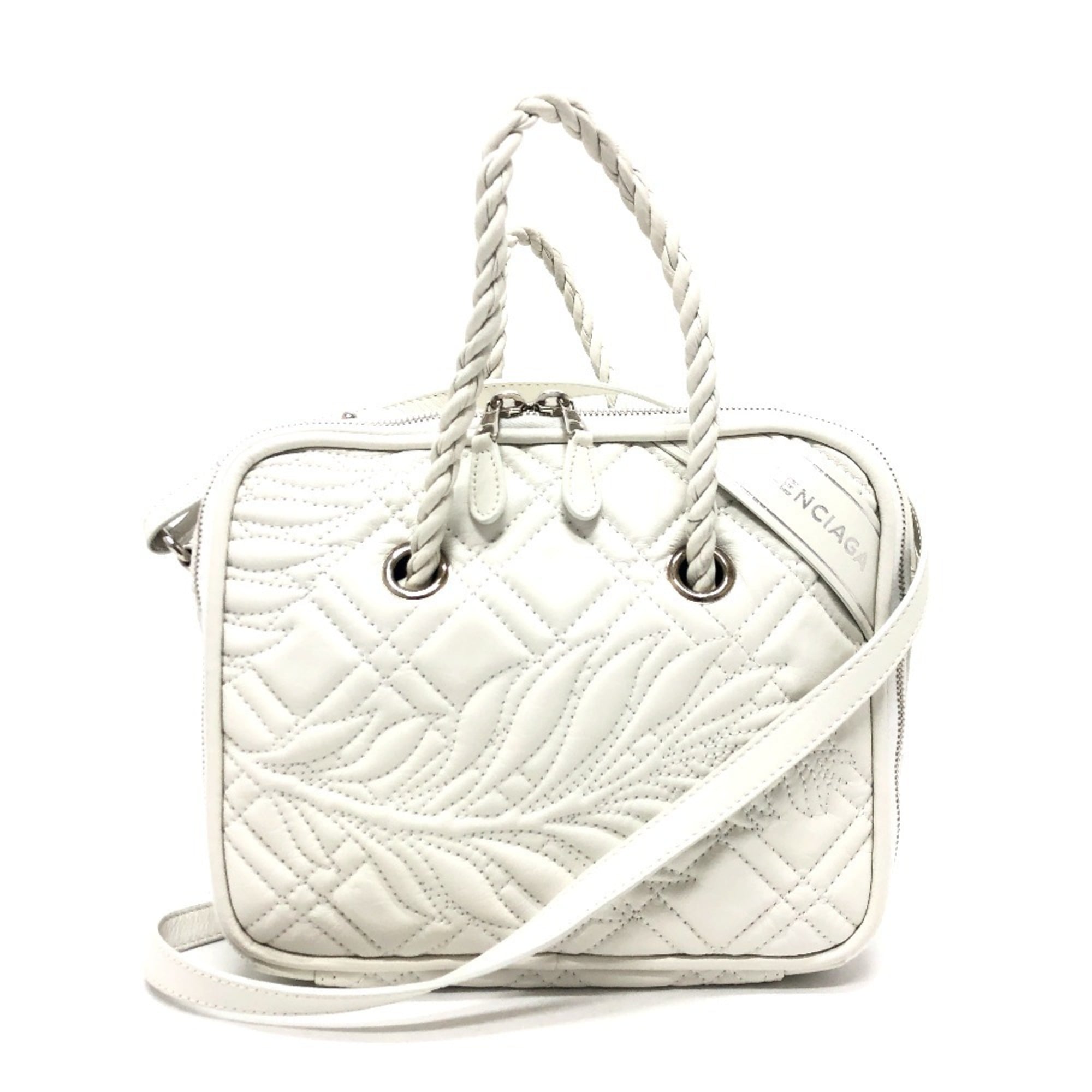 Balenciaga White Leather Handbag (Pre-Owned)