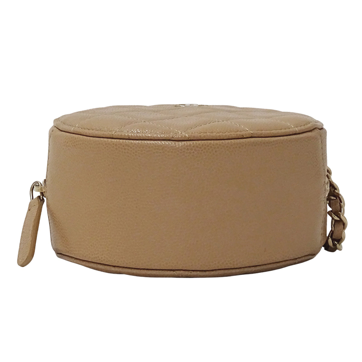 Chanel Beige Grained Calfskin Handbag Shoulder Bag (Pre-Owned)