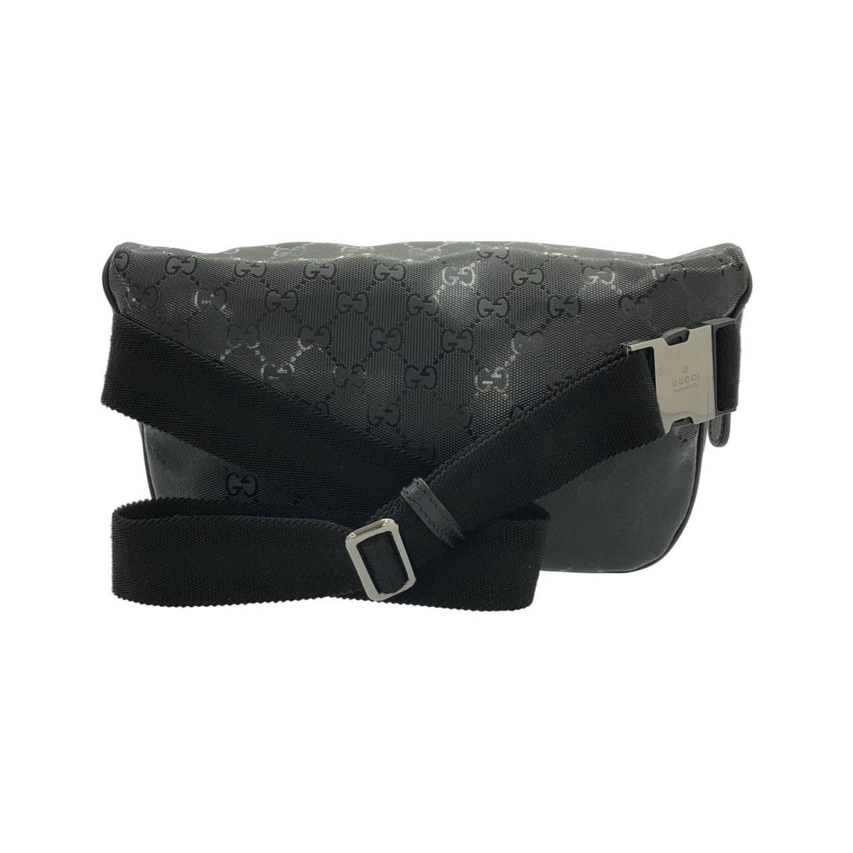 Unspecified Black Coated Canvas Fanny Pack (Pre-Owned)
