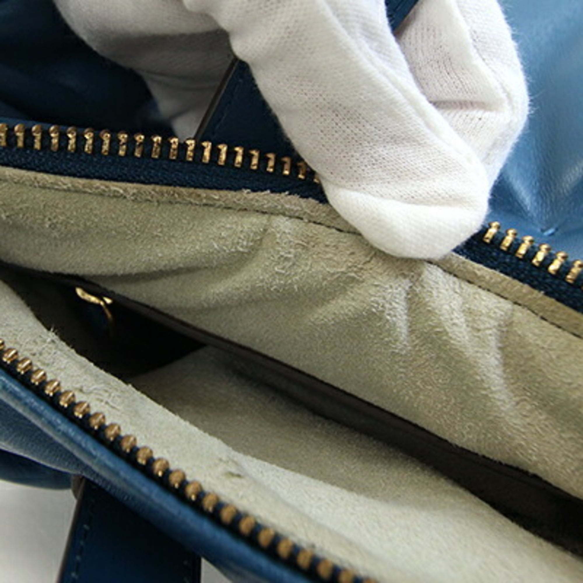 Anya Hindmarch Blue Leather Handbag (Pre-Owned)