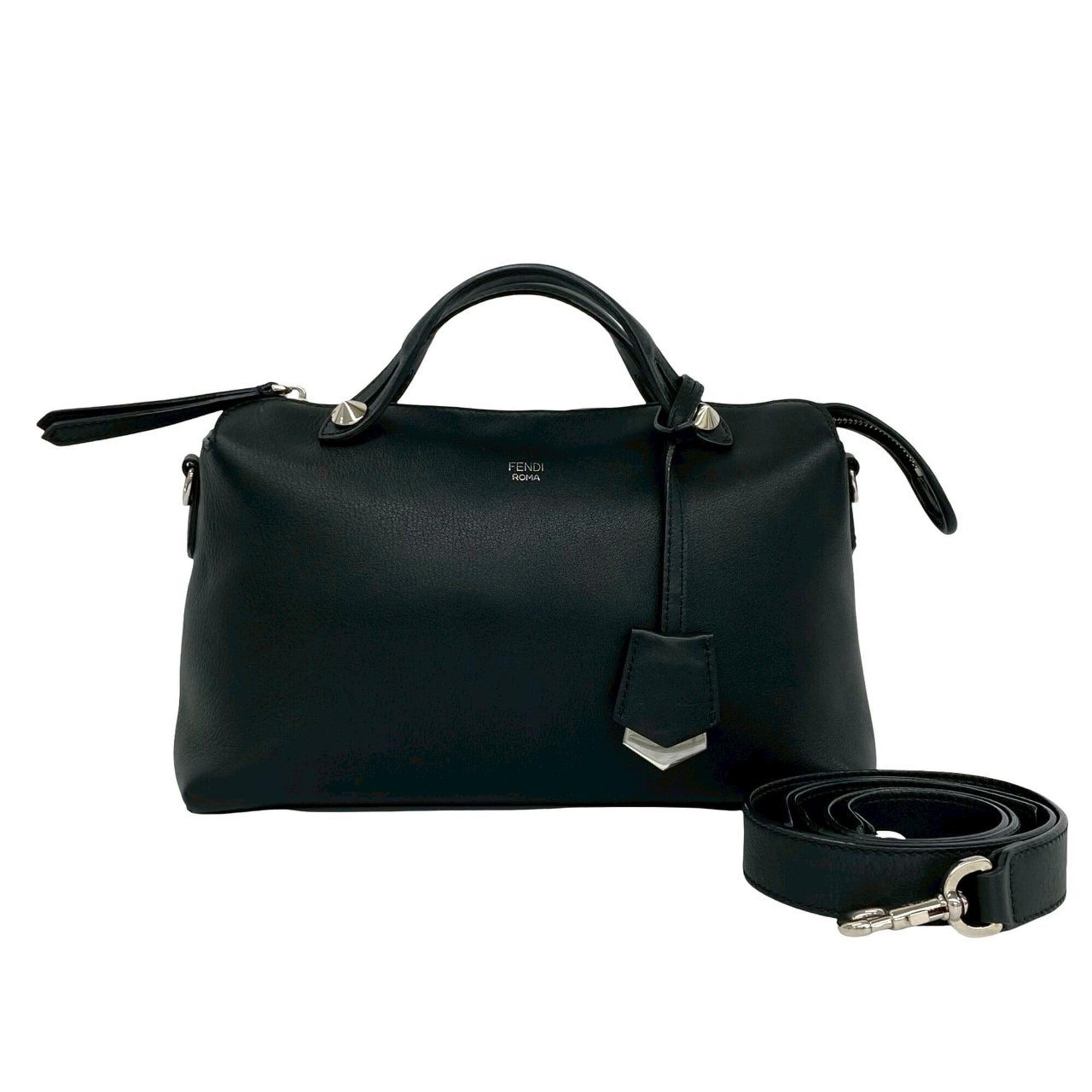 Fendi Black Leather Handbag Shoulder Bag (Pre-Owned)
