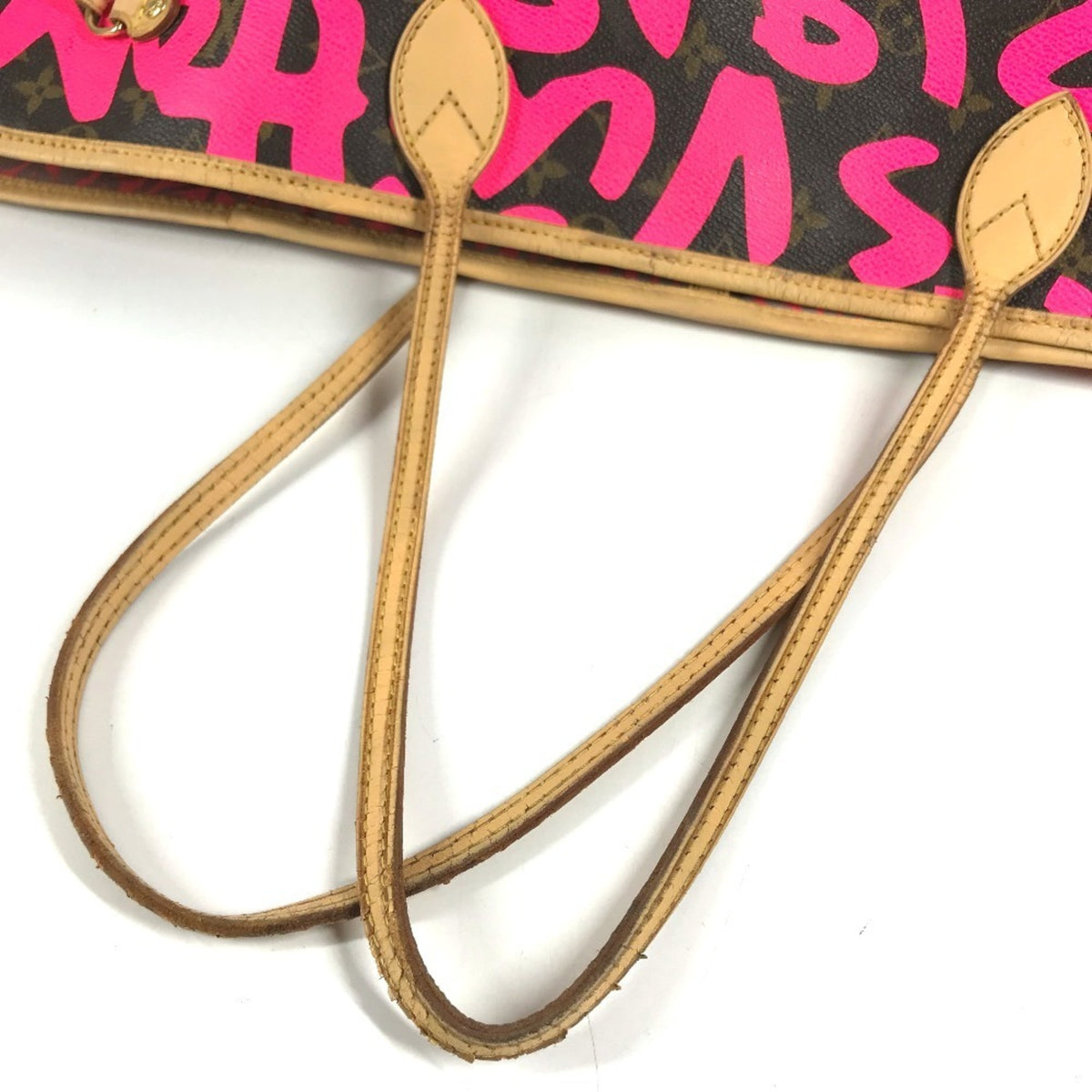 Louis Vuitton Pink Monogram Graffiti Canvas Shoulder Bag Tote Bag (Pre-Owned)