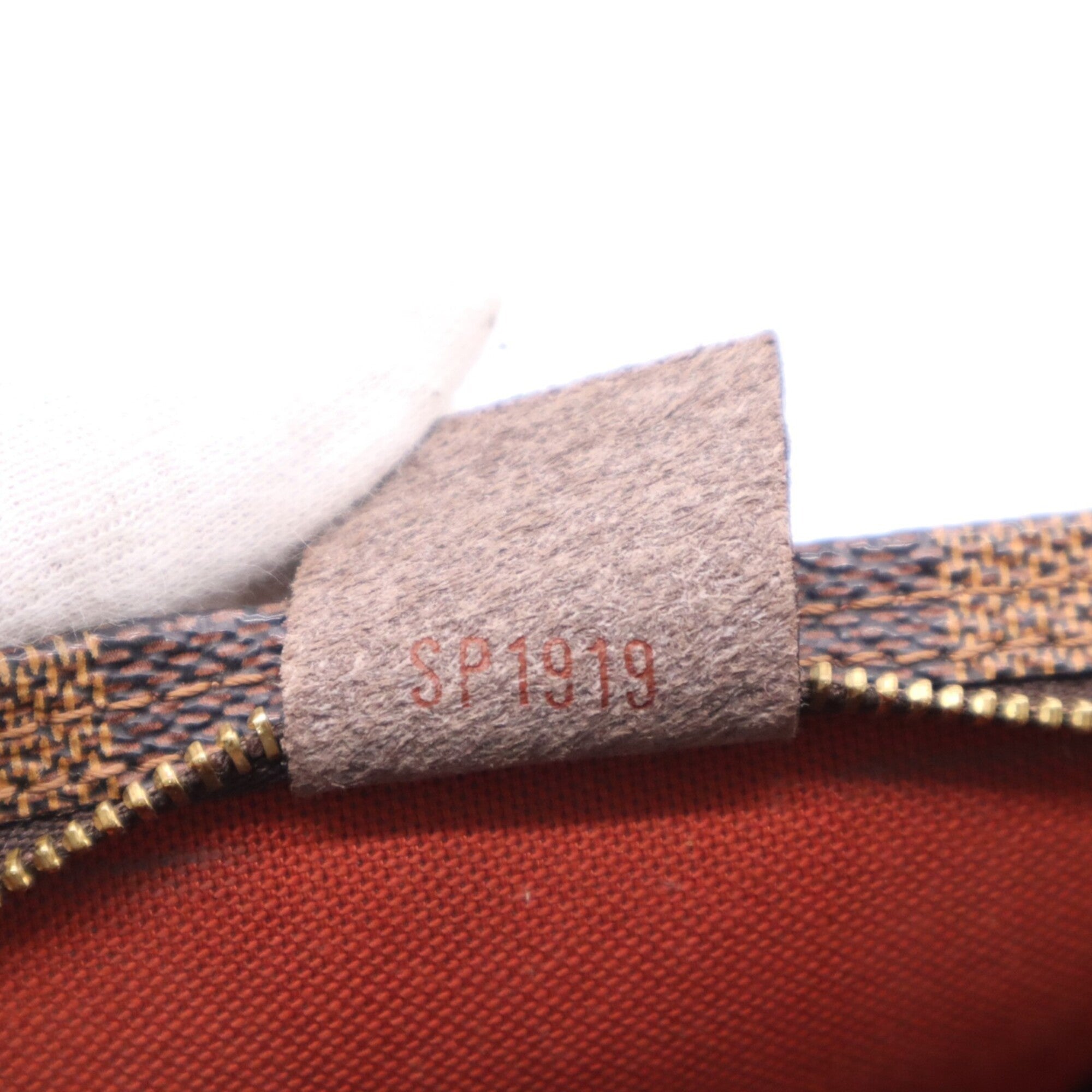 Louis Vuitton Damier Beige Brown Coated Canvas Leather Handbag (Pre-Owned)