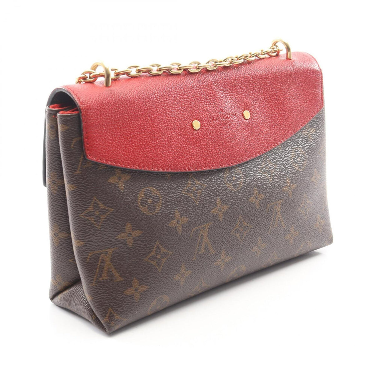 Louis Vuitton Brown Cerise Monogram Red Color Monogram Leather Handbag Shoulder Bag (Pre-Owned)