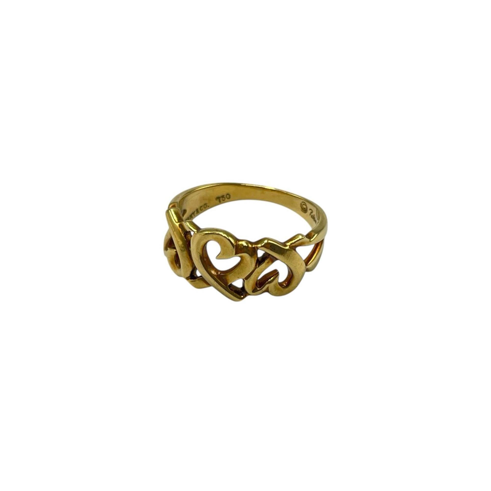 Tiffany Gold Yellow Gold (18K) Band Ring (Pre-Owned)