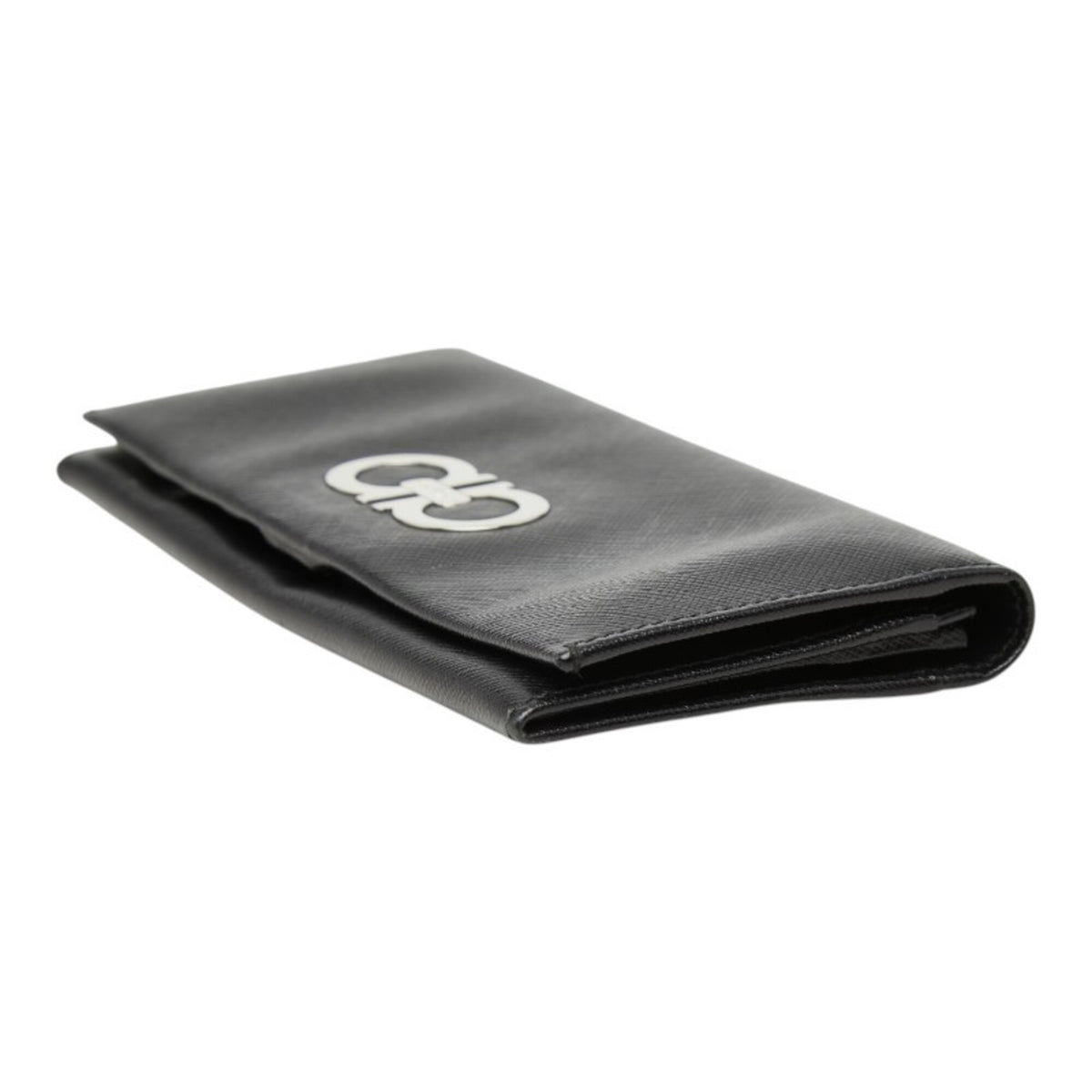 Salvatore Ferragamo Black Leather Long Wallet (Bi-Fold) (Pre-Owned)