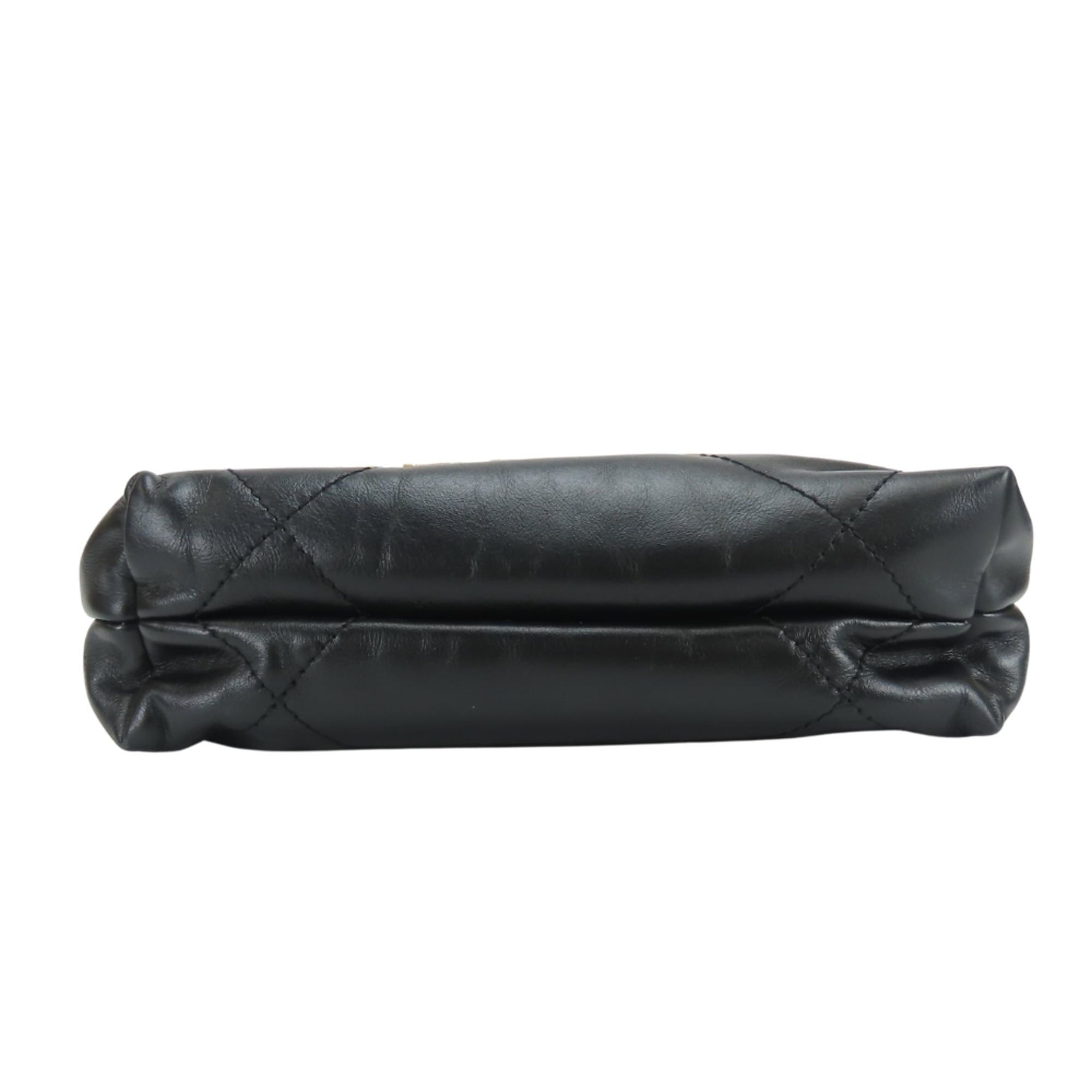 Chanel Black Leather Handbag Shoulder Bag (Pre-Owned)