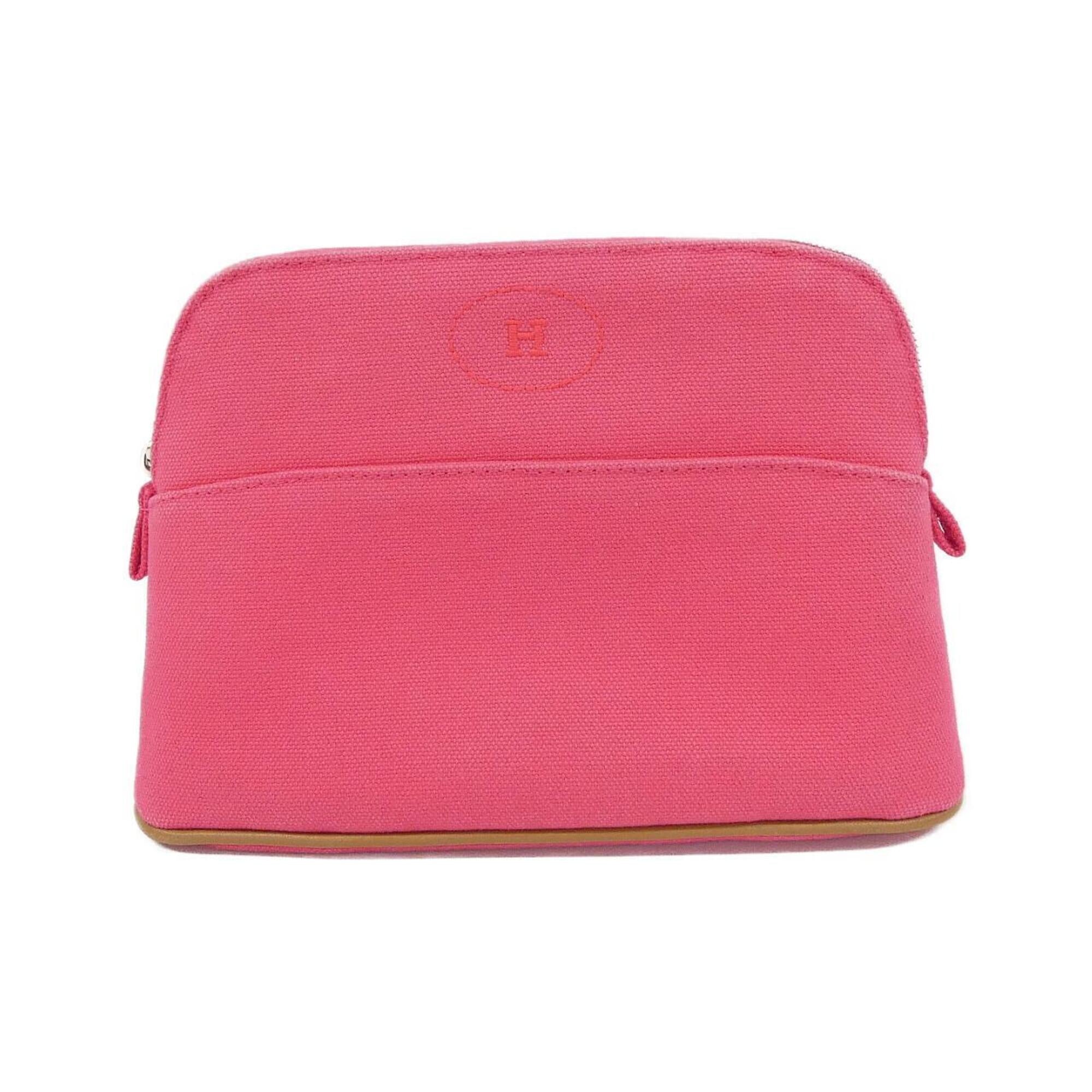 Hermes Pink Canvas Handbag Pouch (Pre-Owned)