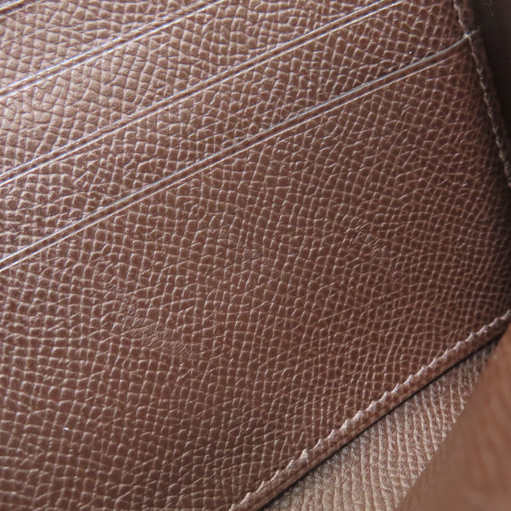 Hermes Azap Dark Brown Epsom Leather Long Wallet (Bi-Fold) (Pre-Owned)
