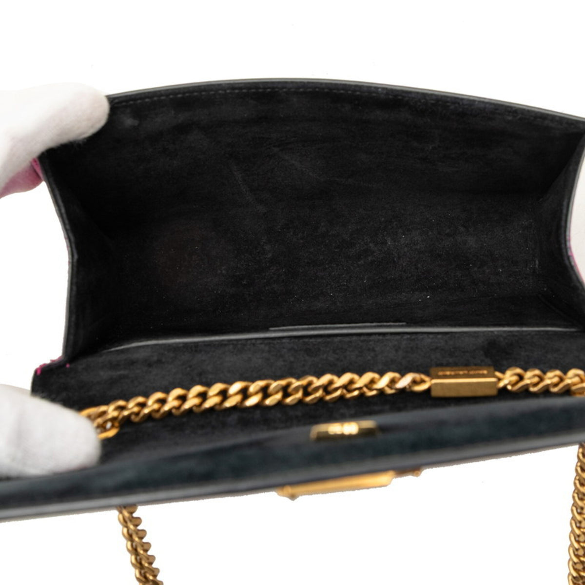 Saint Laurent Purple Leather Shoulder Bag (Pre-Owned)