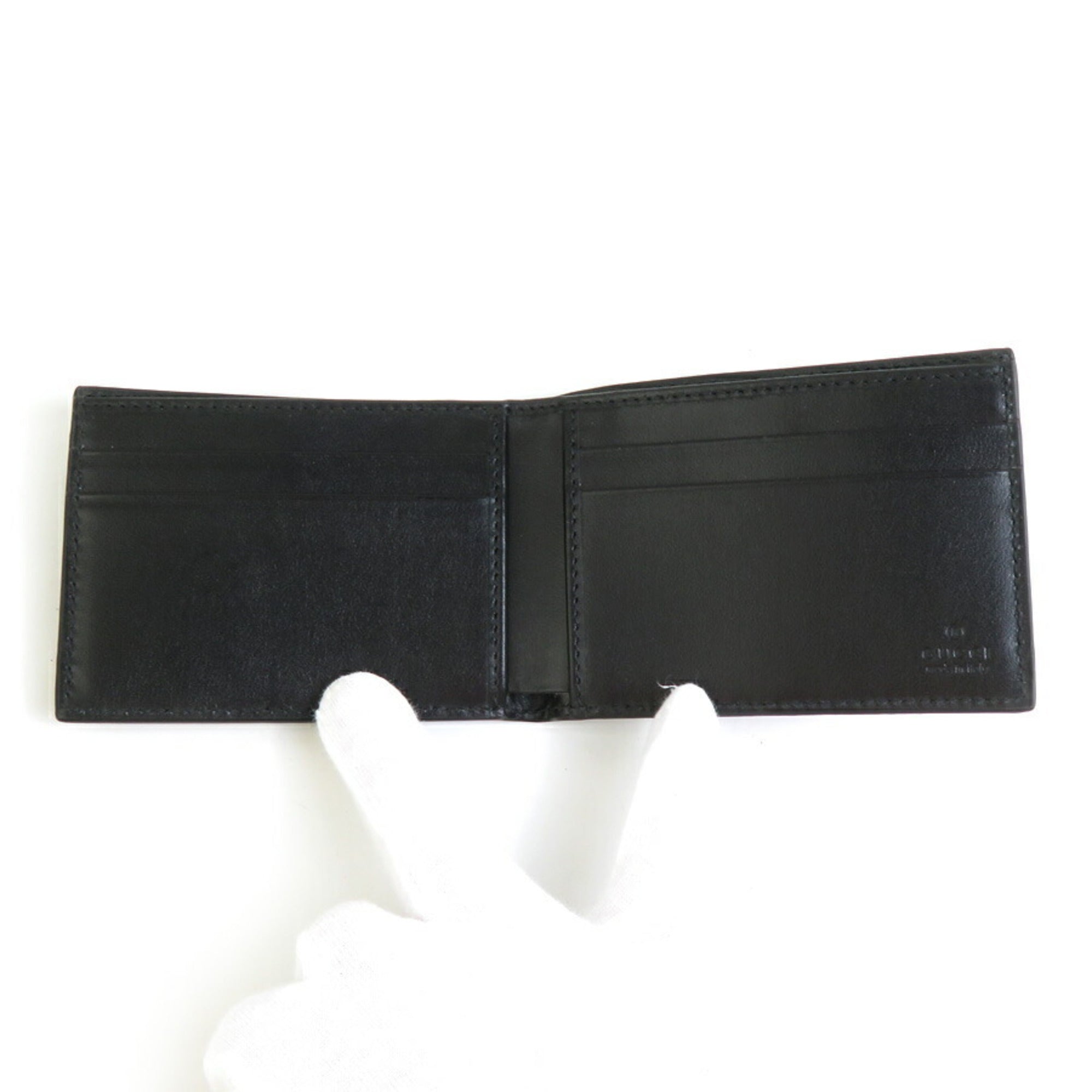 Gucci Black Leather Long Bill Wallet (Bi-Fold) (Pre-Owned)