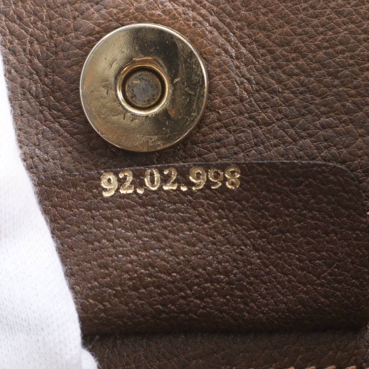 Gucci Beige Leather Coated Canvas Shoulder Bag Tote Bag (Pre-Owned)