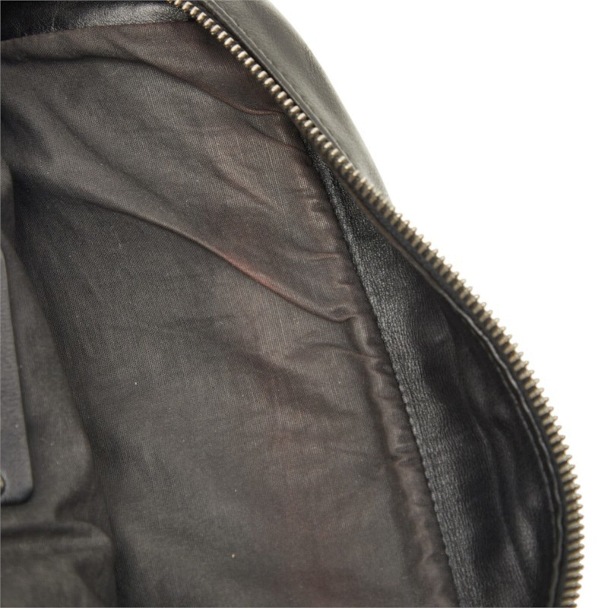 Bottega Veneta Black Leather Shoulder Bag (Pre-Owned)