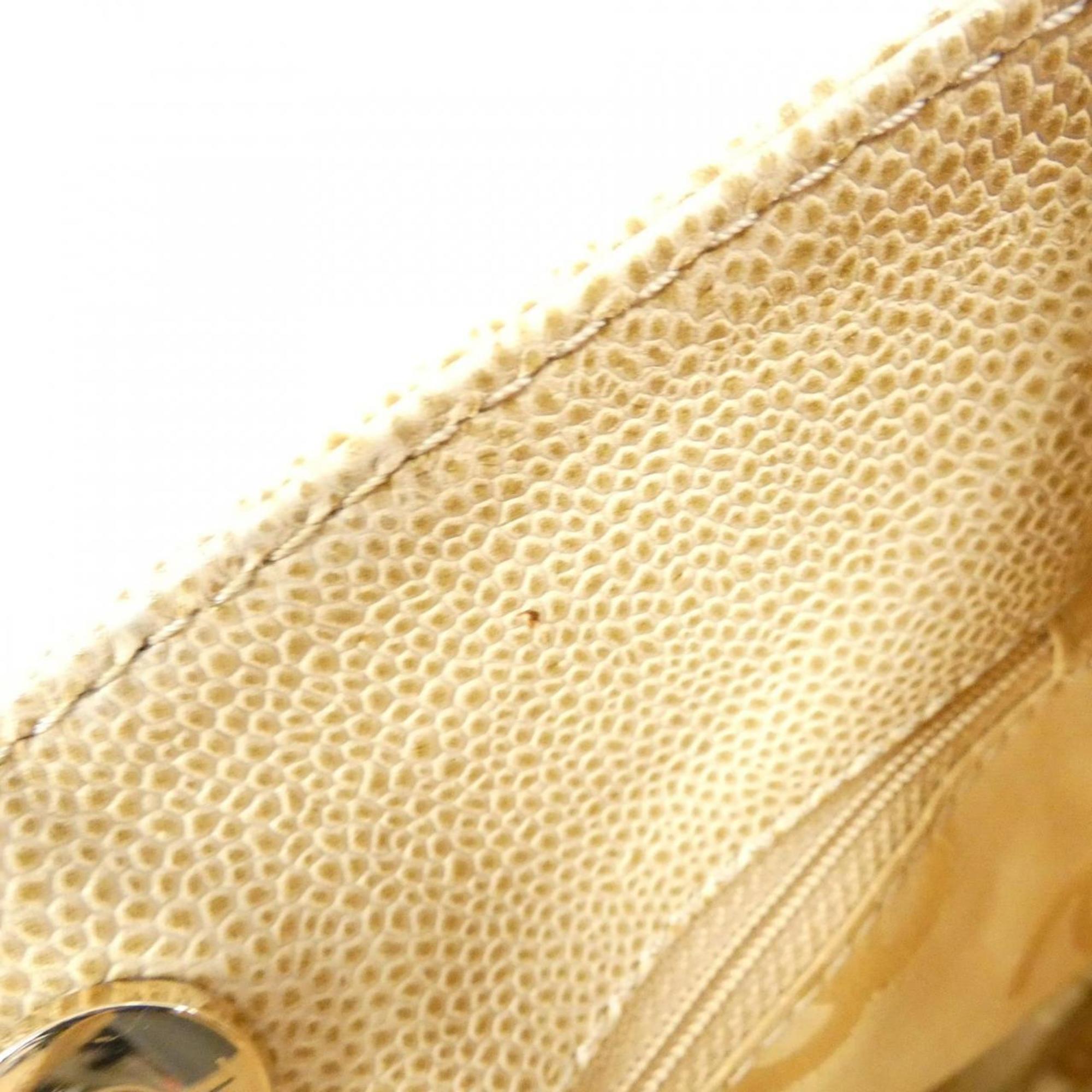 Chanel Beige Caviar Leather Handbag (Pre-Owned)