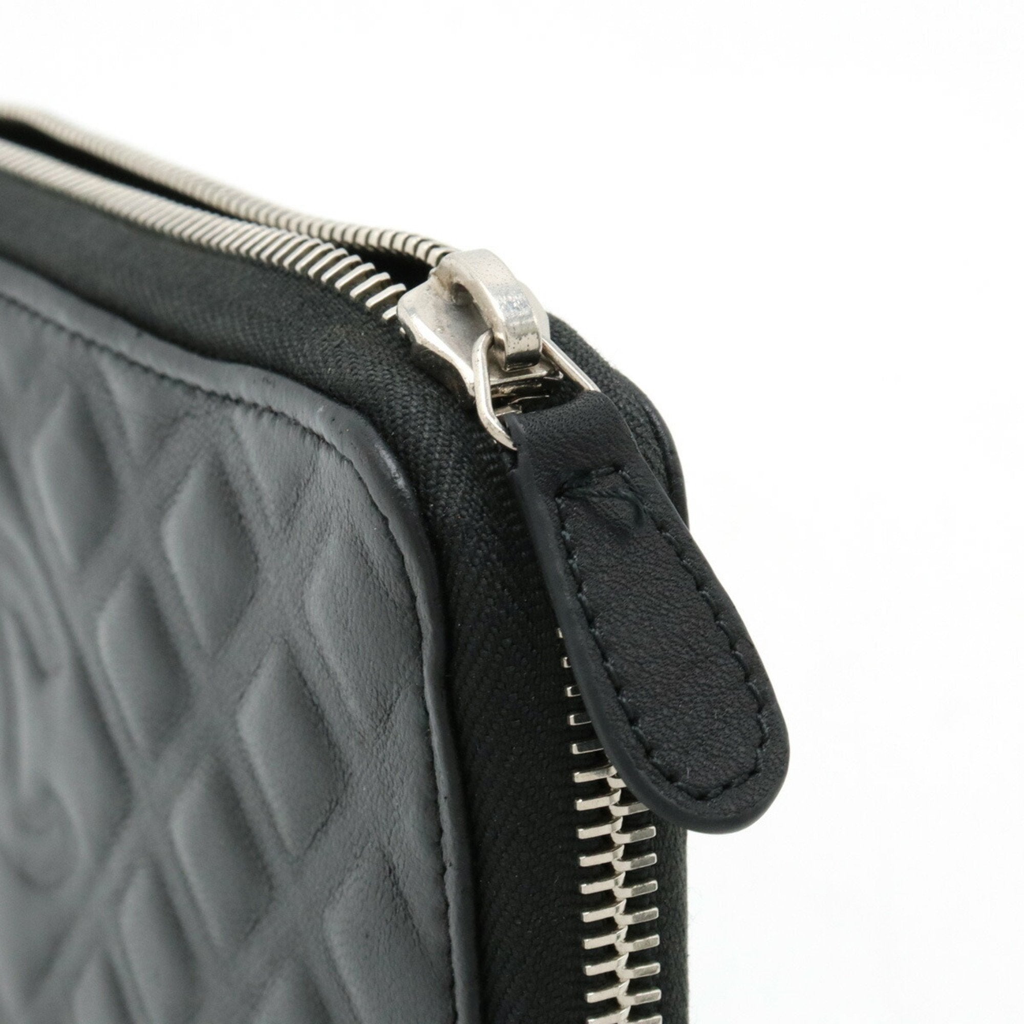 Chanel Black Leather Long Wallet (Bi-Fold) (Pre-Owned)