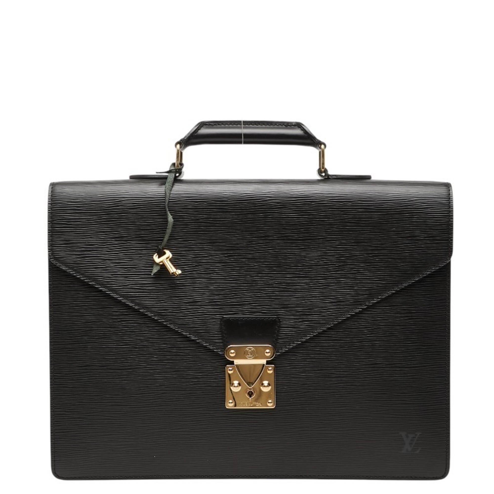 Louis Vuitton Black Noir Leather Briefcase (Pre-Owned)