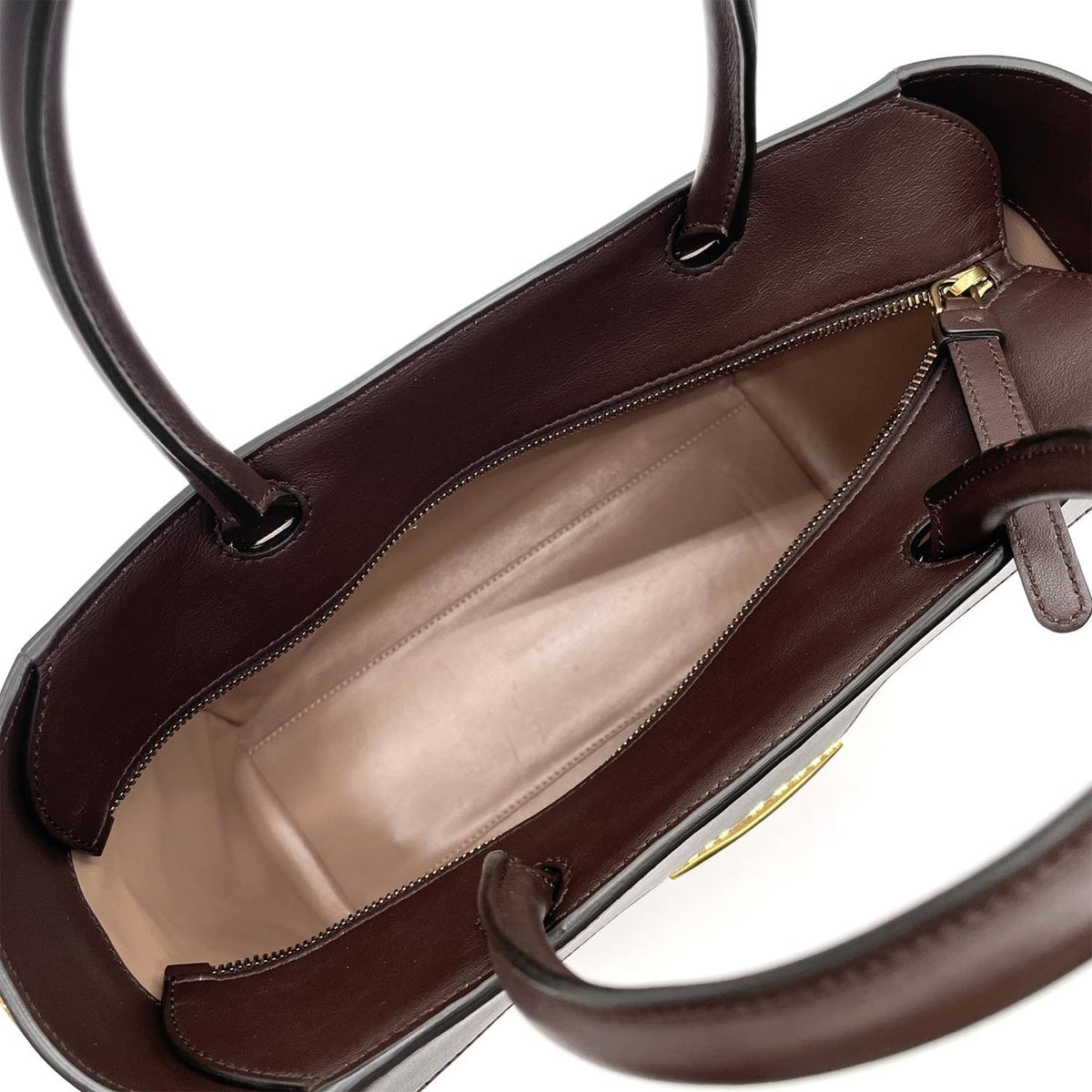 Tod's Beige Brown Pink Leather Handbag Shoulder Bag (Pre-Owned)